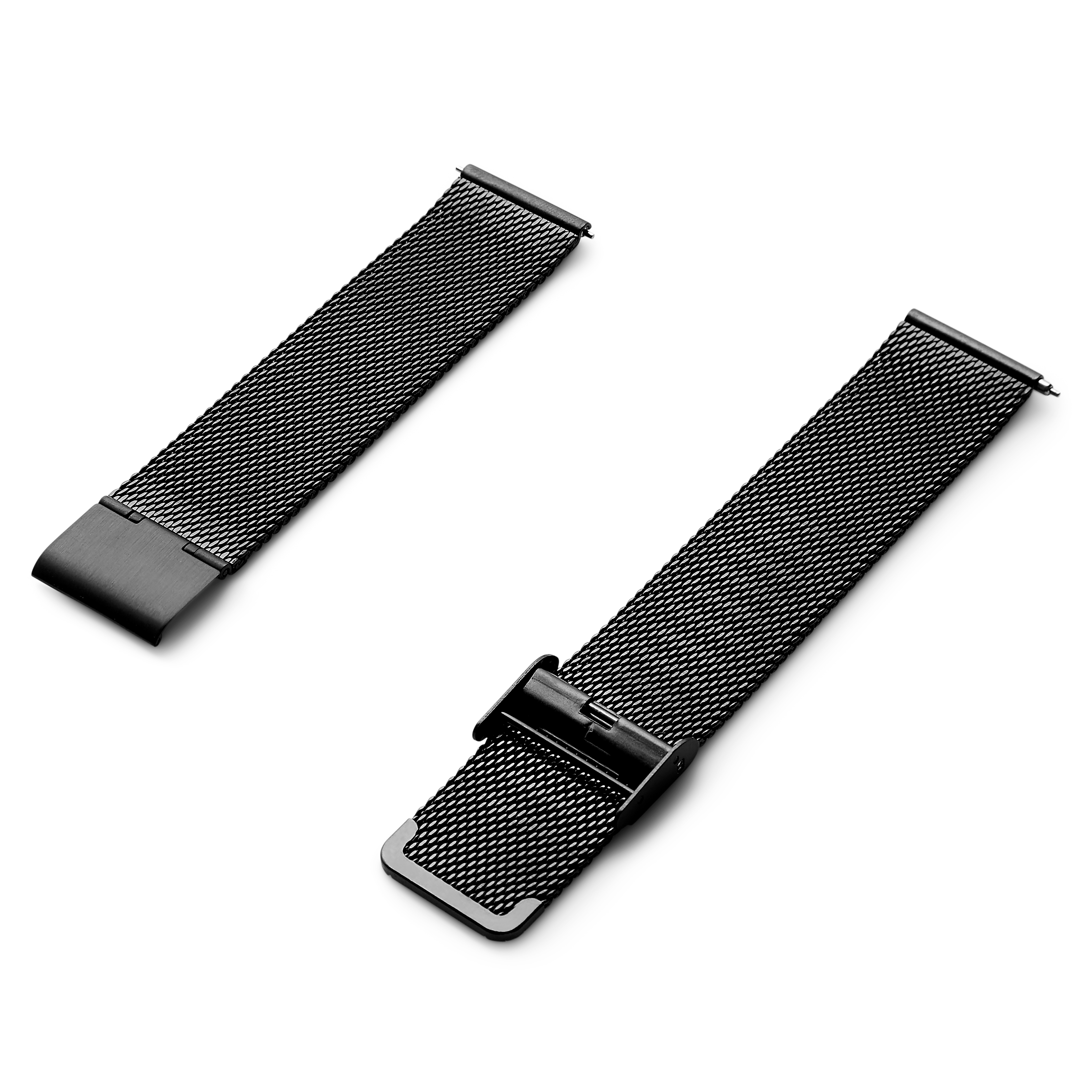 20 mm czarny pasek mesh do zegarka ze stali nierdzewnej – szybki w wymianie - 3