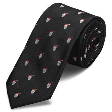Black Christmas Skull Pattern Polyester Tie Black Christmas Skull Pattern Polyester Tie