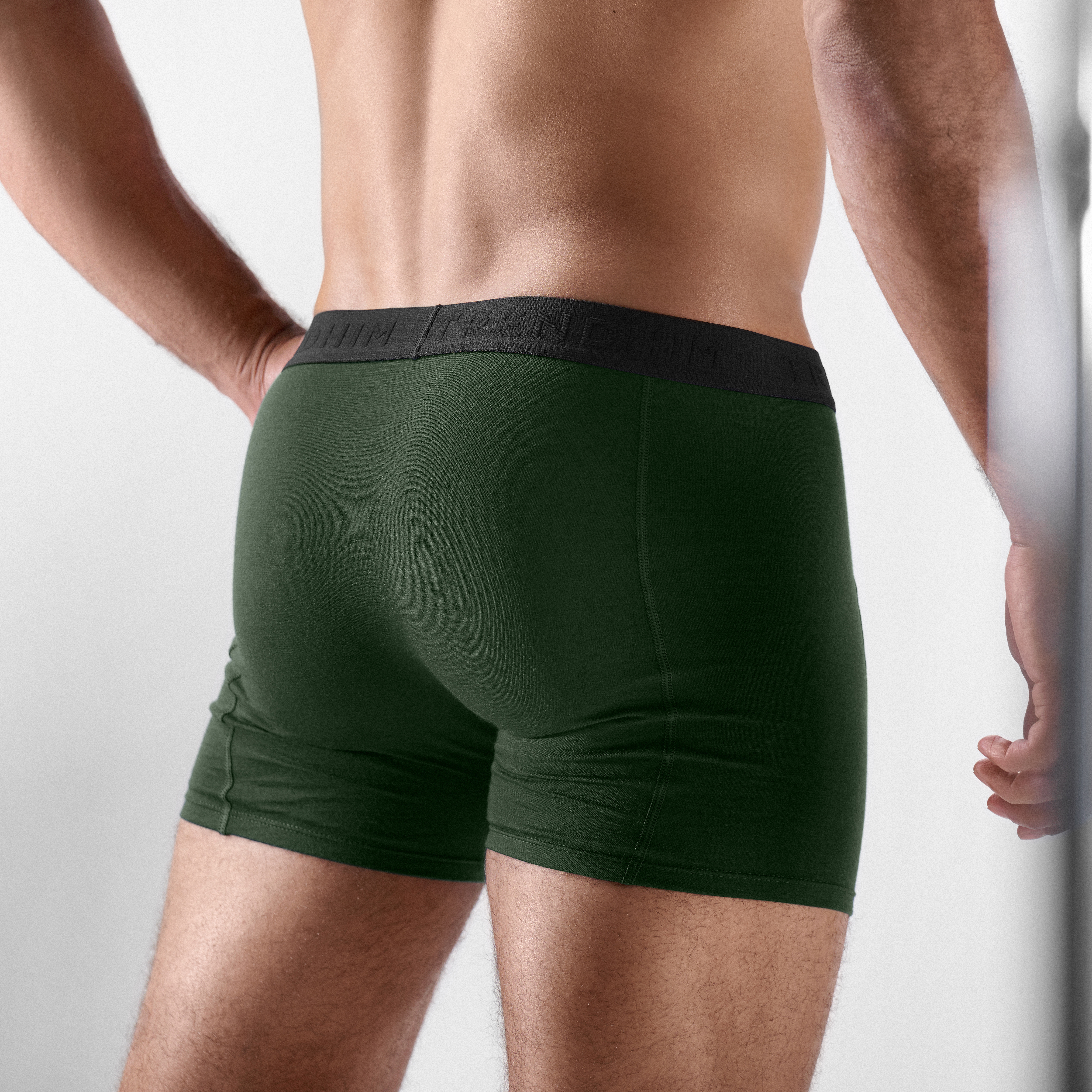 S - FeatherFeel | Lot de 3 boxers vert olive en laine mérinos - 5