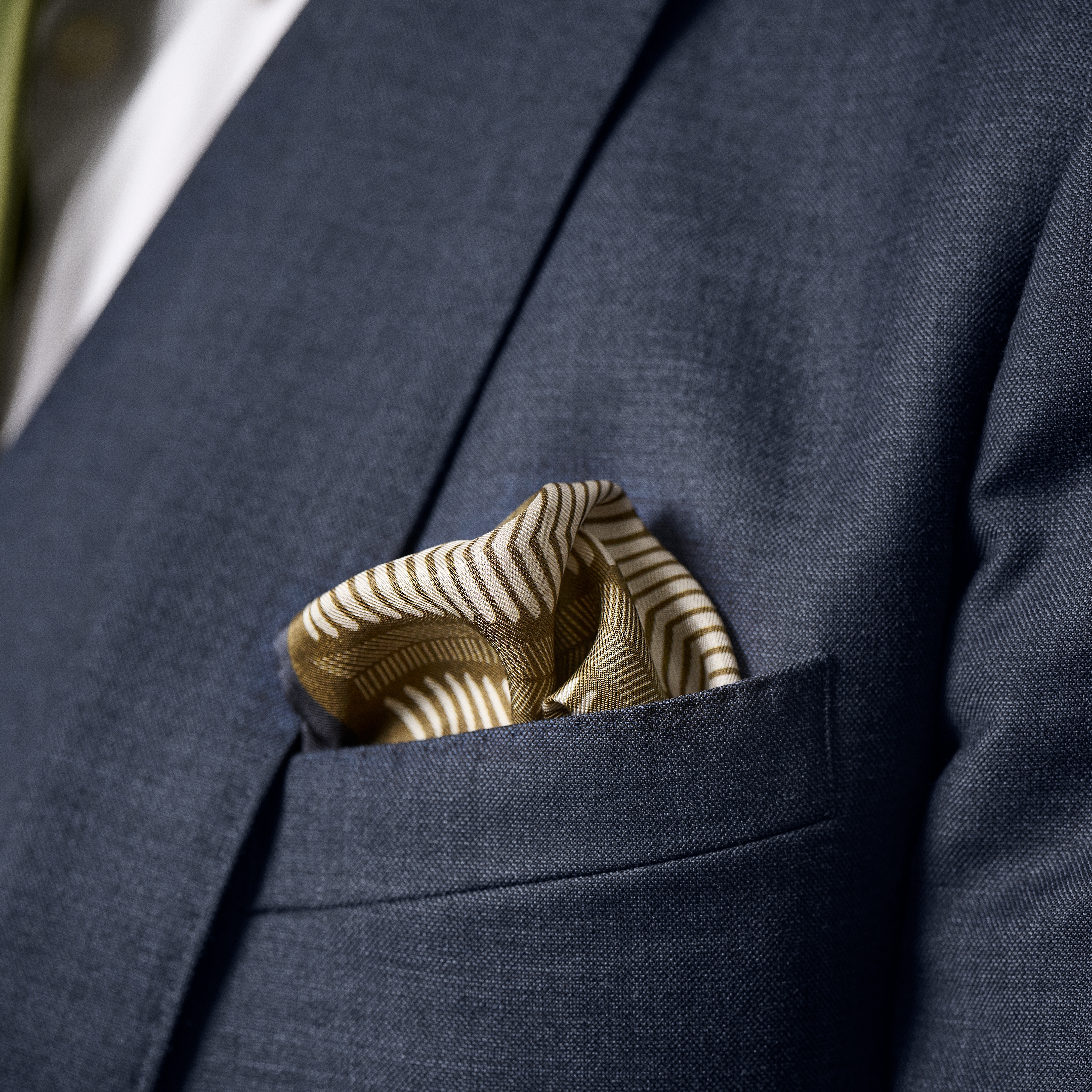 Virtuo | Einstecktuch aus Seide in Dunkelbraun und Beige - 3