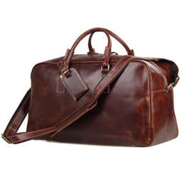 Dark Brown Leather Weekend Bag