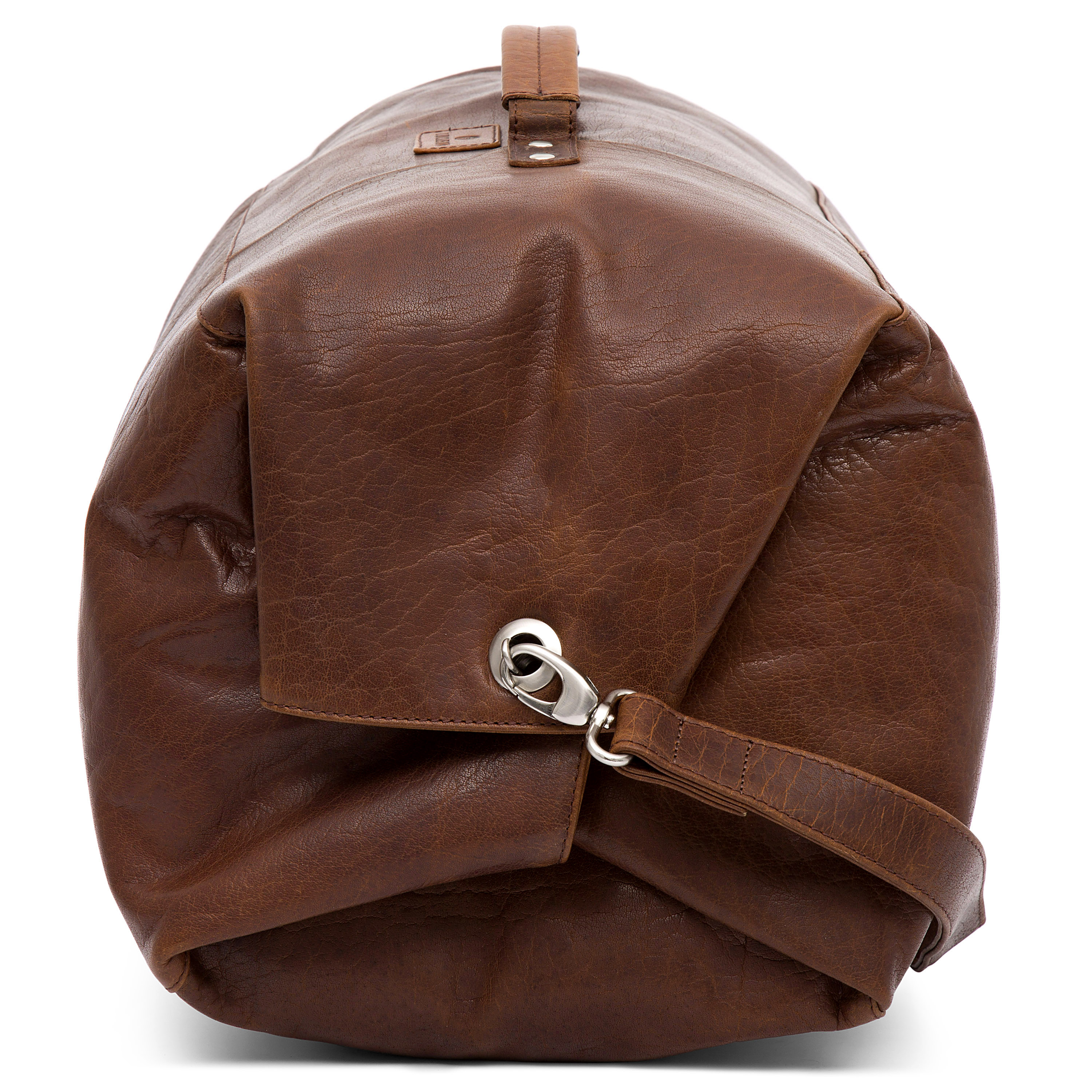 Montreal Classic Leather Tan Duffel Bag - 8
