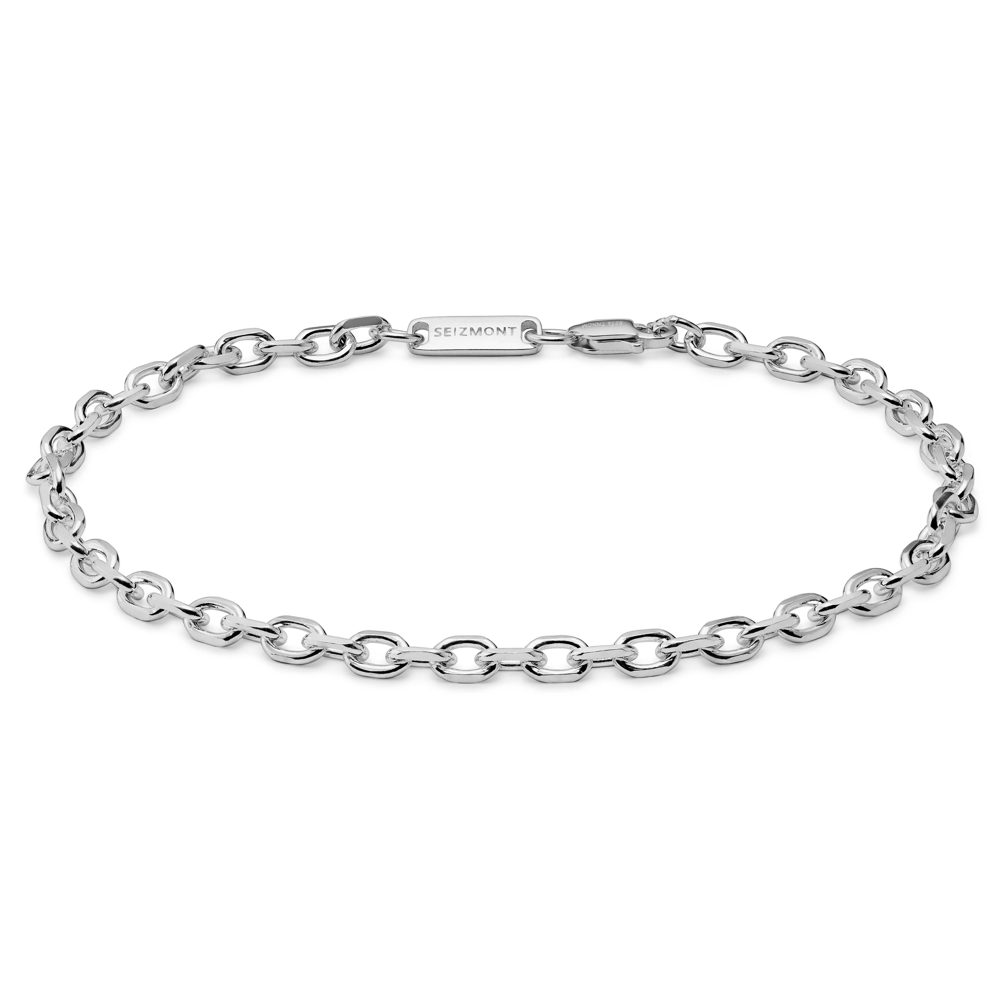 Rustic | Neleštený 4 mm náramok s káblovou retiazkou z mincového striebra 925 Rustic | Neleštený 4 mm náramok s káblovou retiazkou z mincového striebra 925