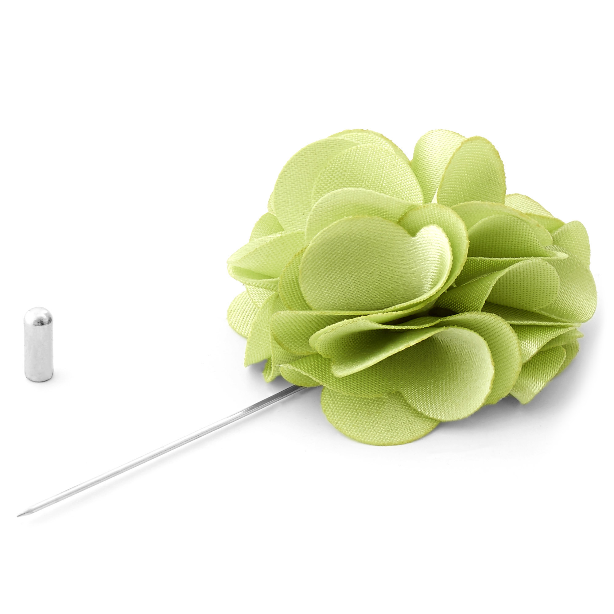 Luksusowa szpilka do marynarki - limonkowy kwiat - 2