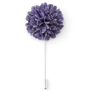 Broche de solapa con flor violeta