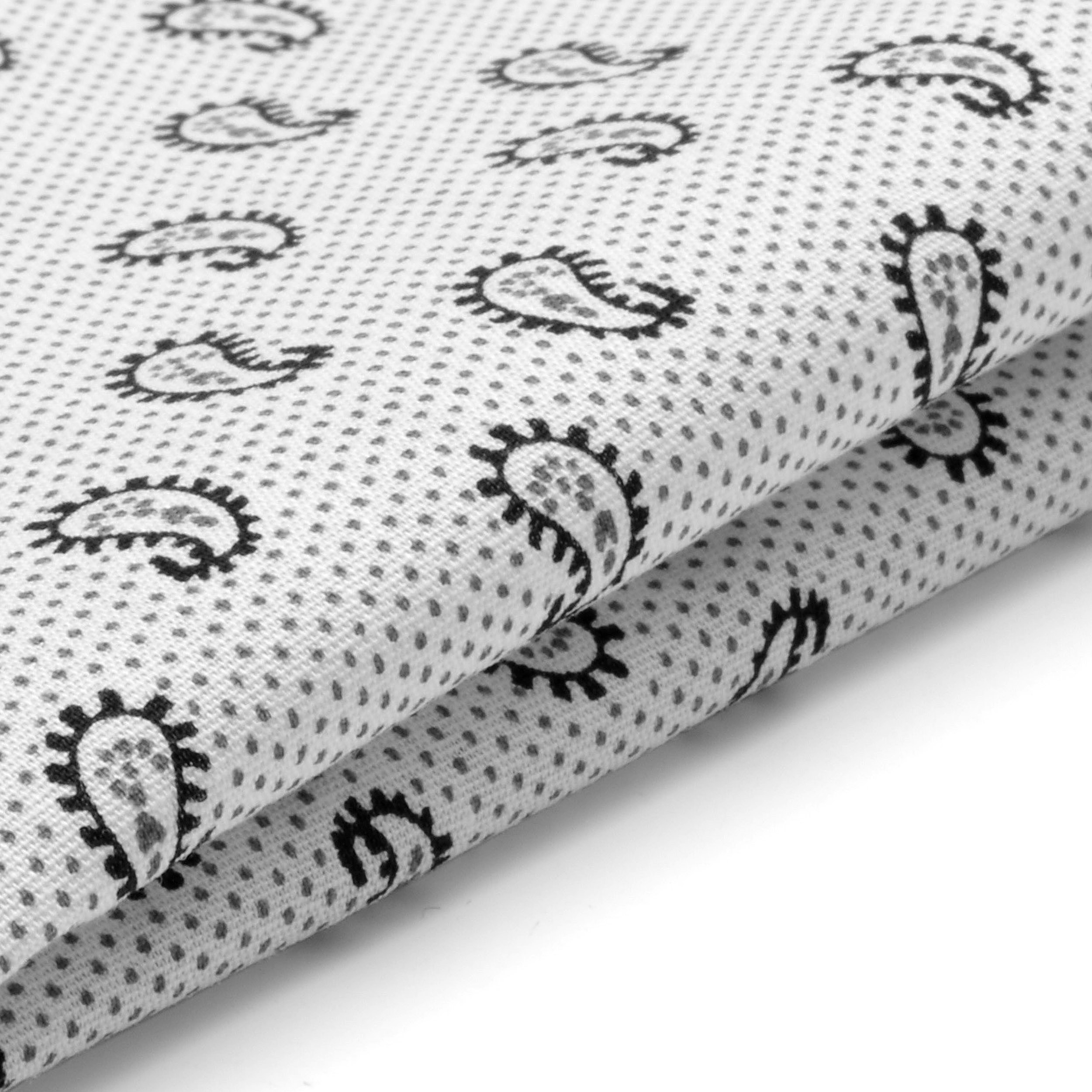 Hvid Prikket Design Bomulds Lommeklud - 2