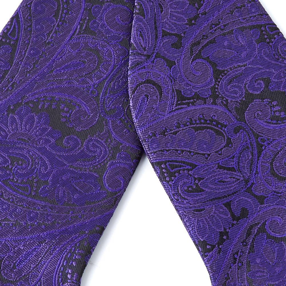 hover: Dark Purple Paisley Self-Tie Bow Tie hover: Dark Purple Paisley Self-Tie Bow Tie