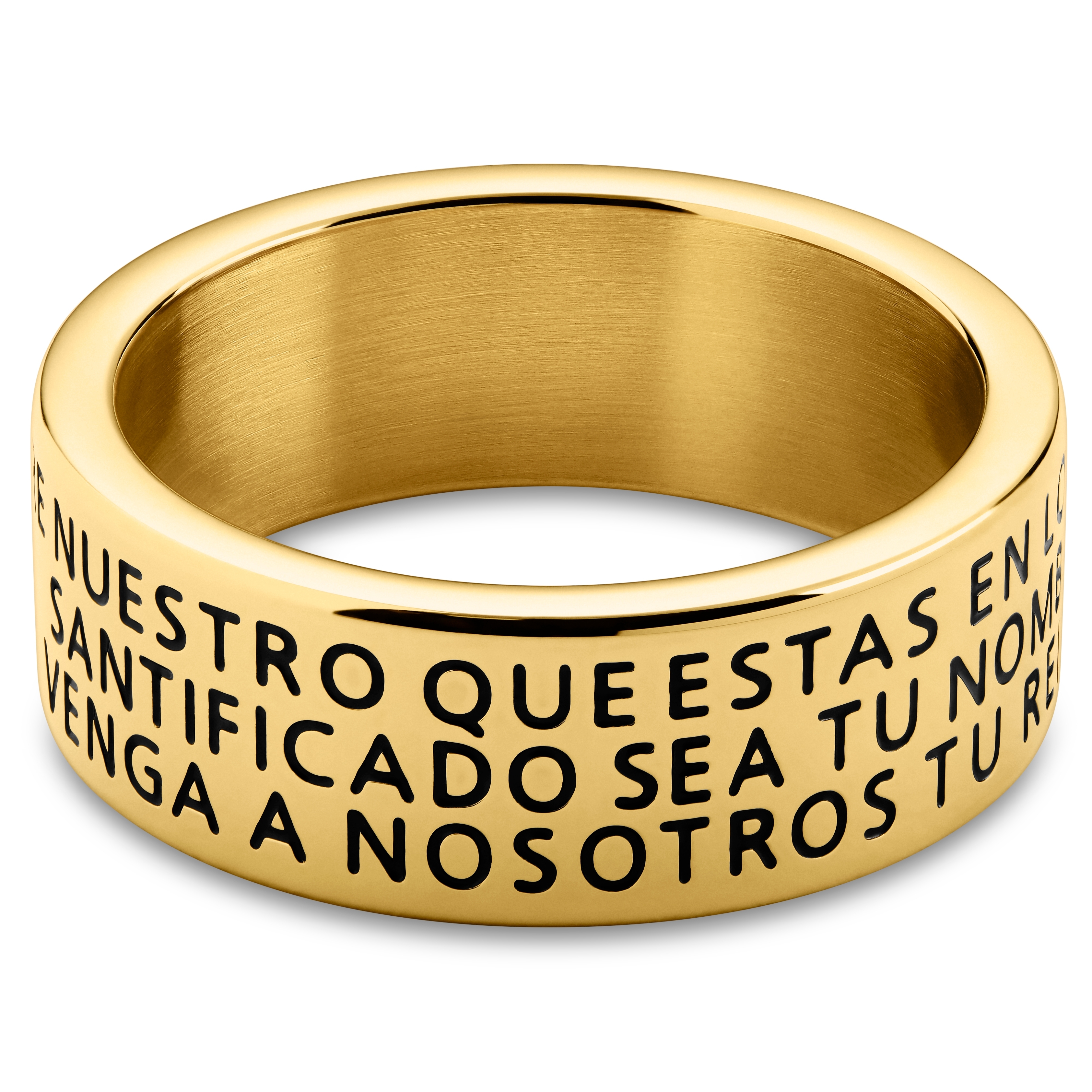 Unity | 8 mm Goldfarbener spanischer Vaterunser-Ring - 4