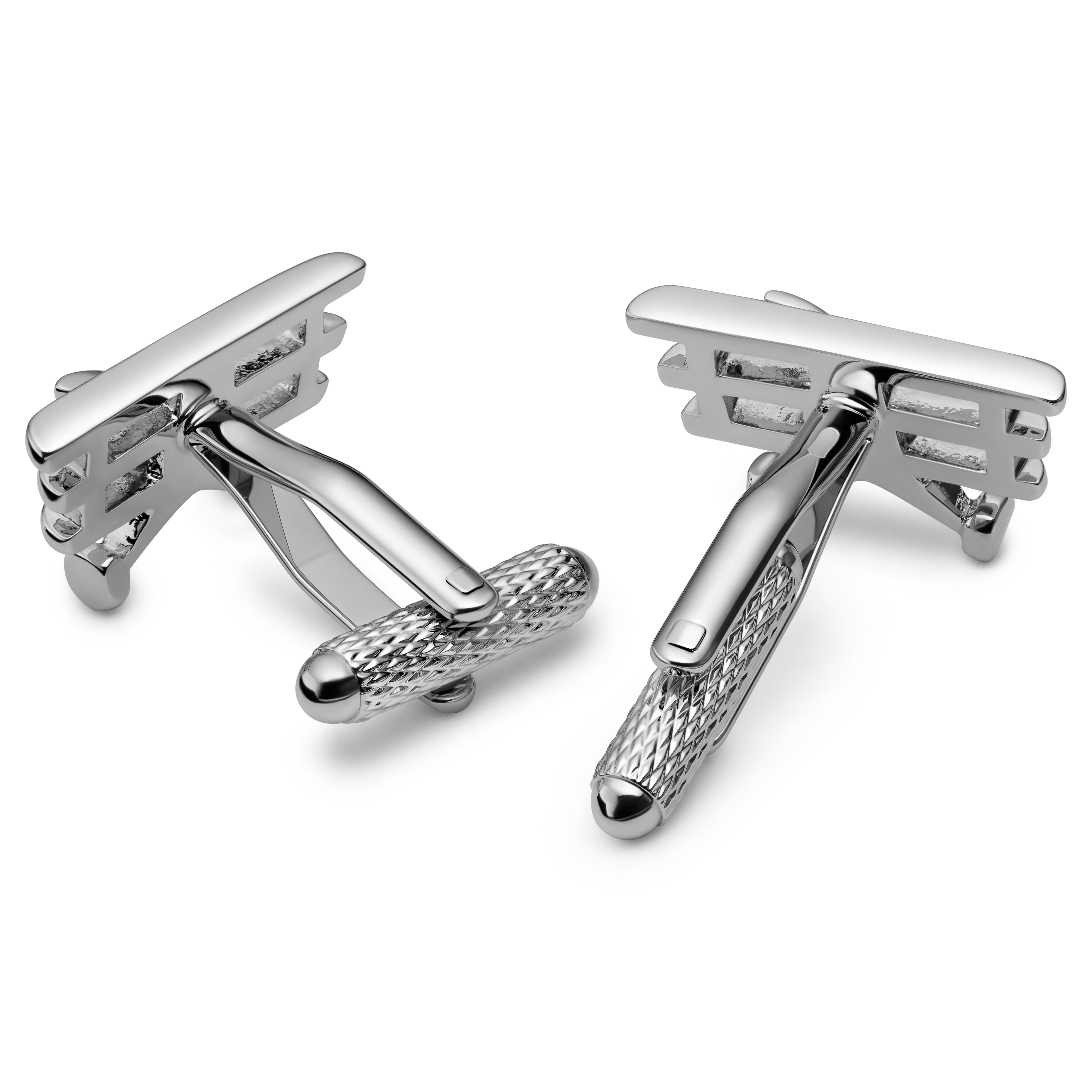 Kleos | Gemelos de avión de hélice plateados - 2