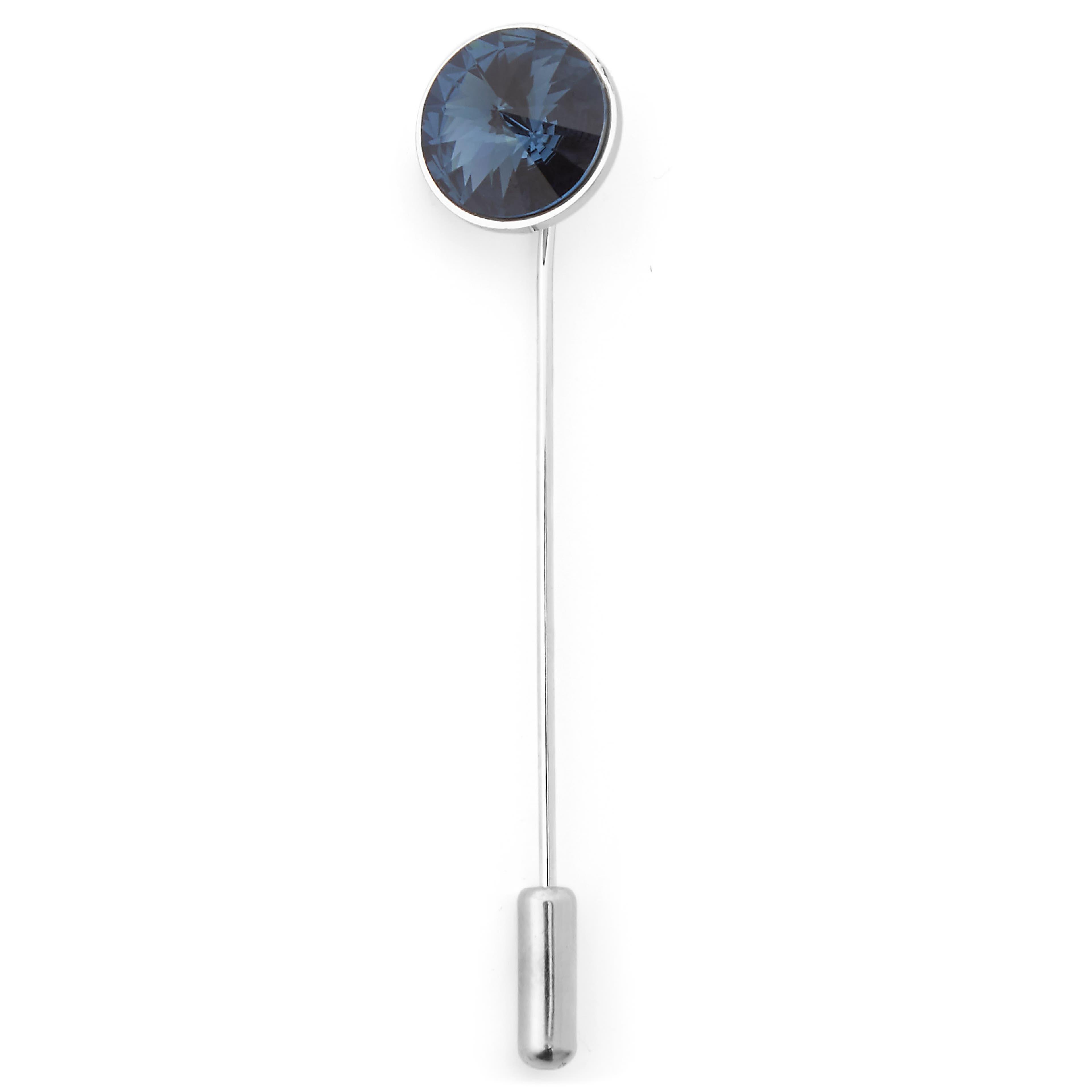 Royal Blue Crystal Lapel Pin