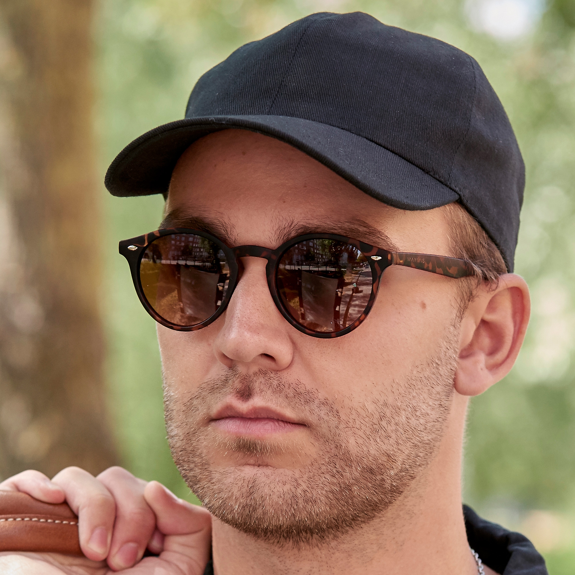 Wally Tortoise Mønstret og Brun Wade Solbrille - 8