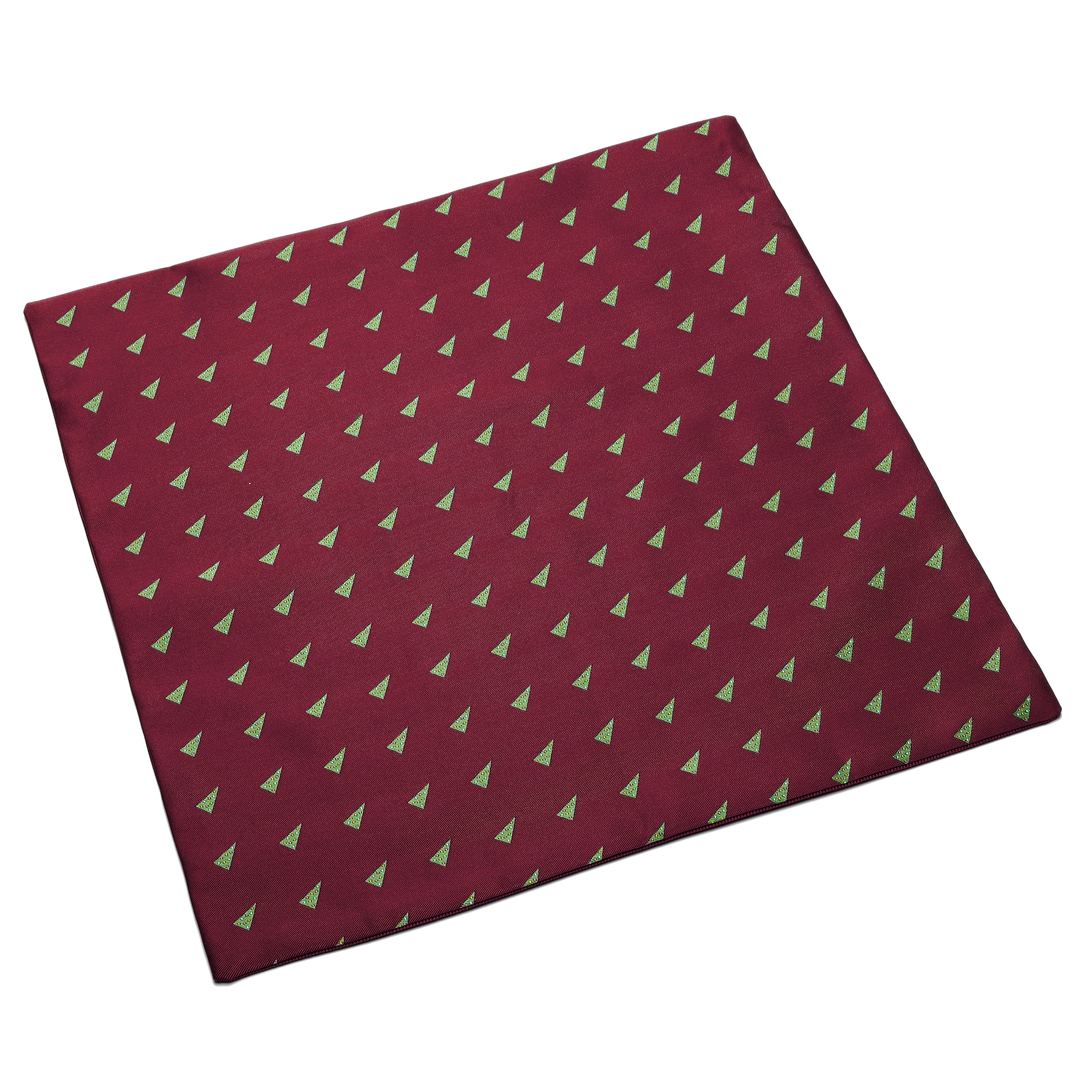 Burgundy Christmas Tree Pocket Square - 5