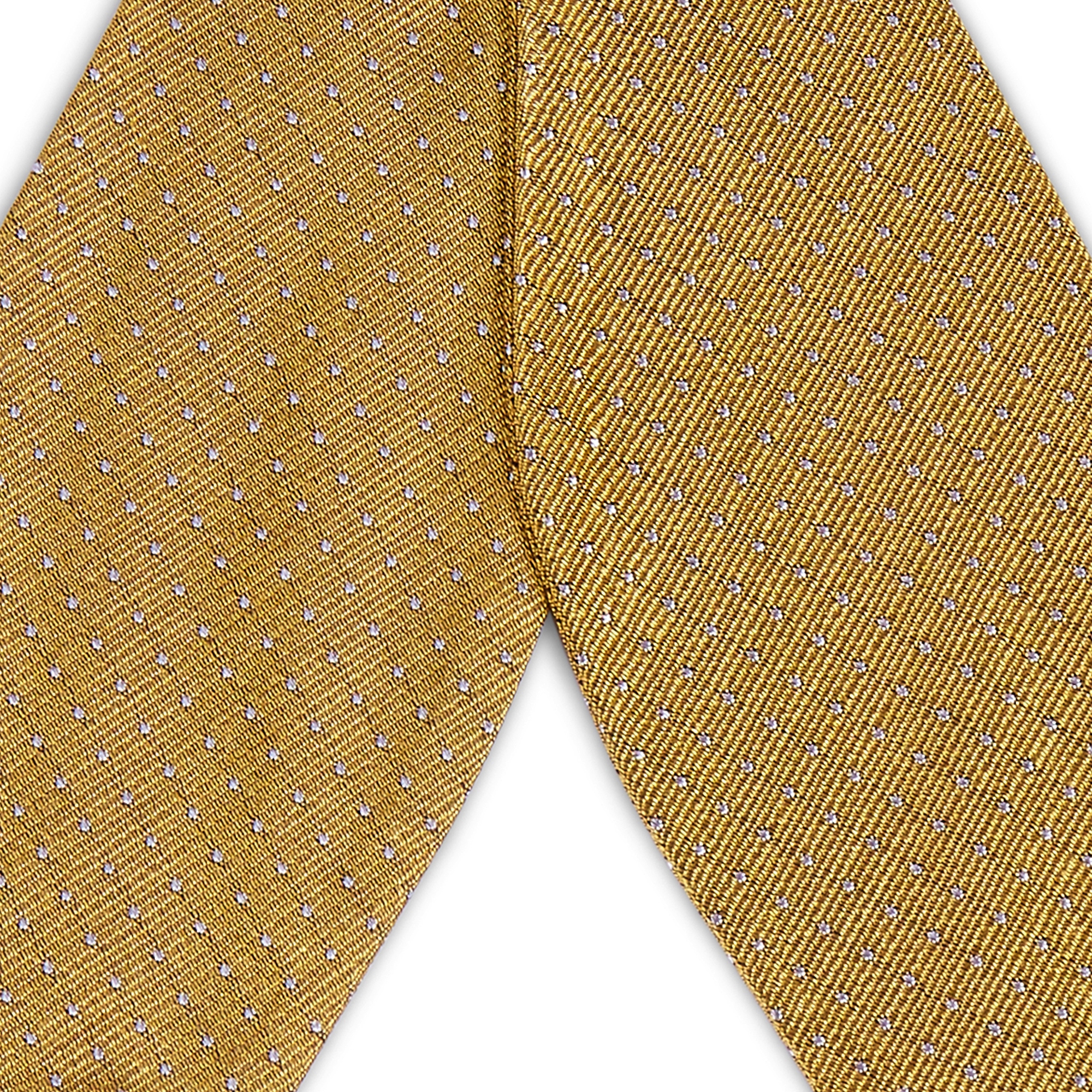 Gylden Prikket Selvbinder Silkesløyfe - 2