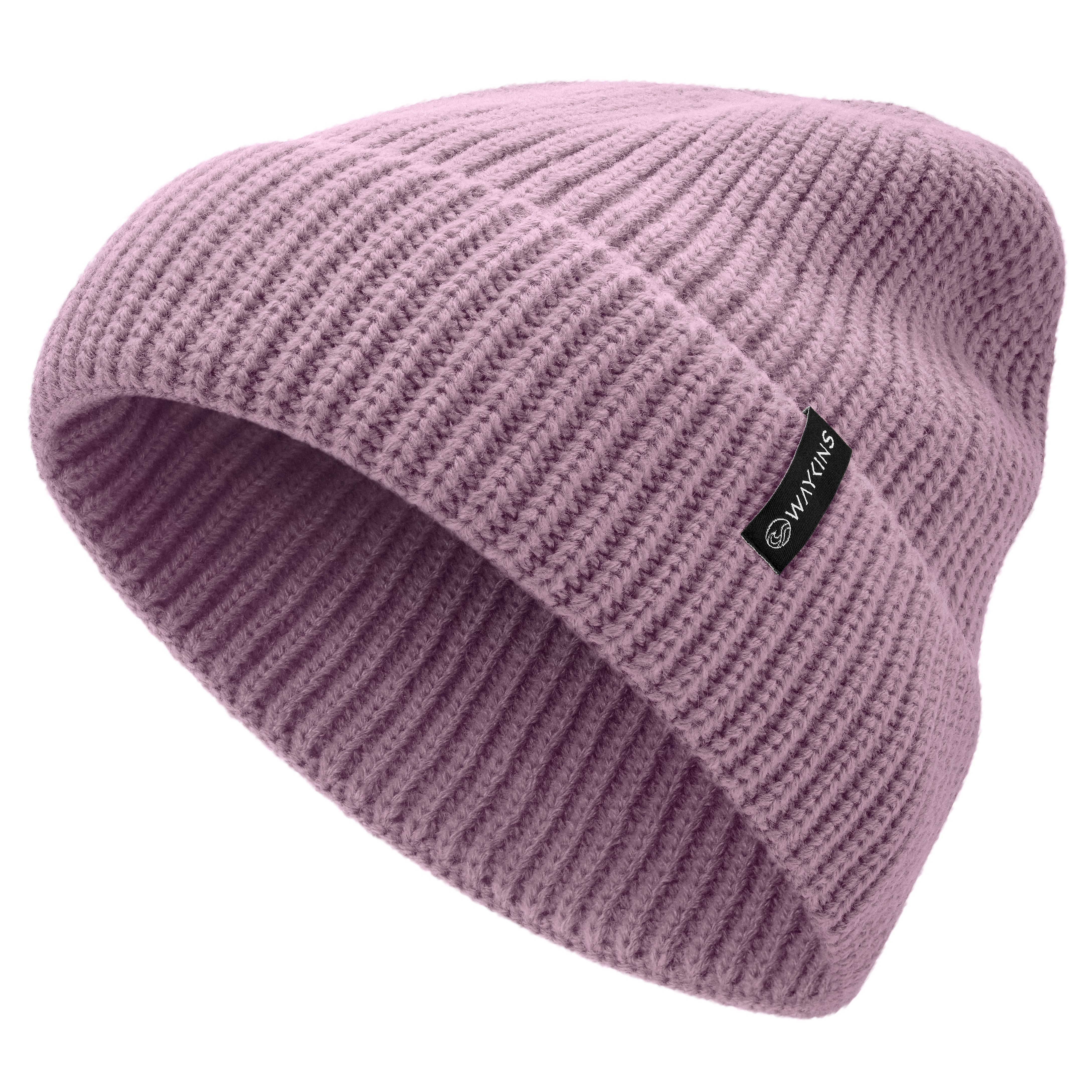 Baltic | Lila Rippstrick-Beanie aus Acryl