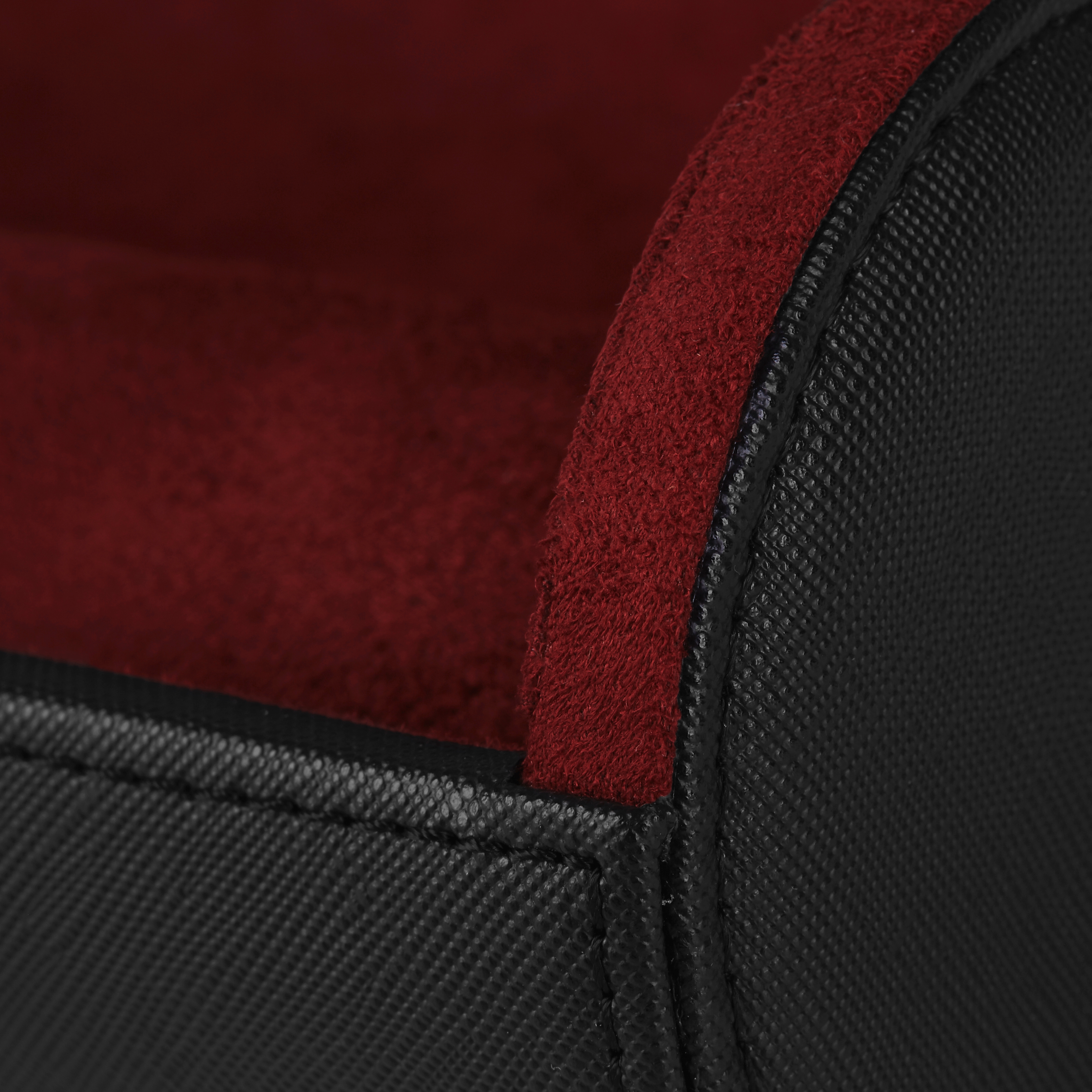 Zwart Kunstleren Horlogereistasje met Rood Fluweel - 3 horloges - 4