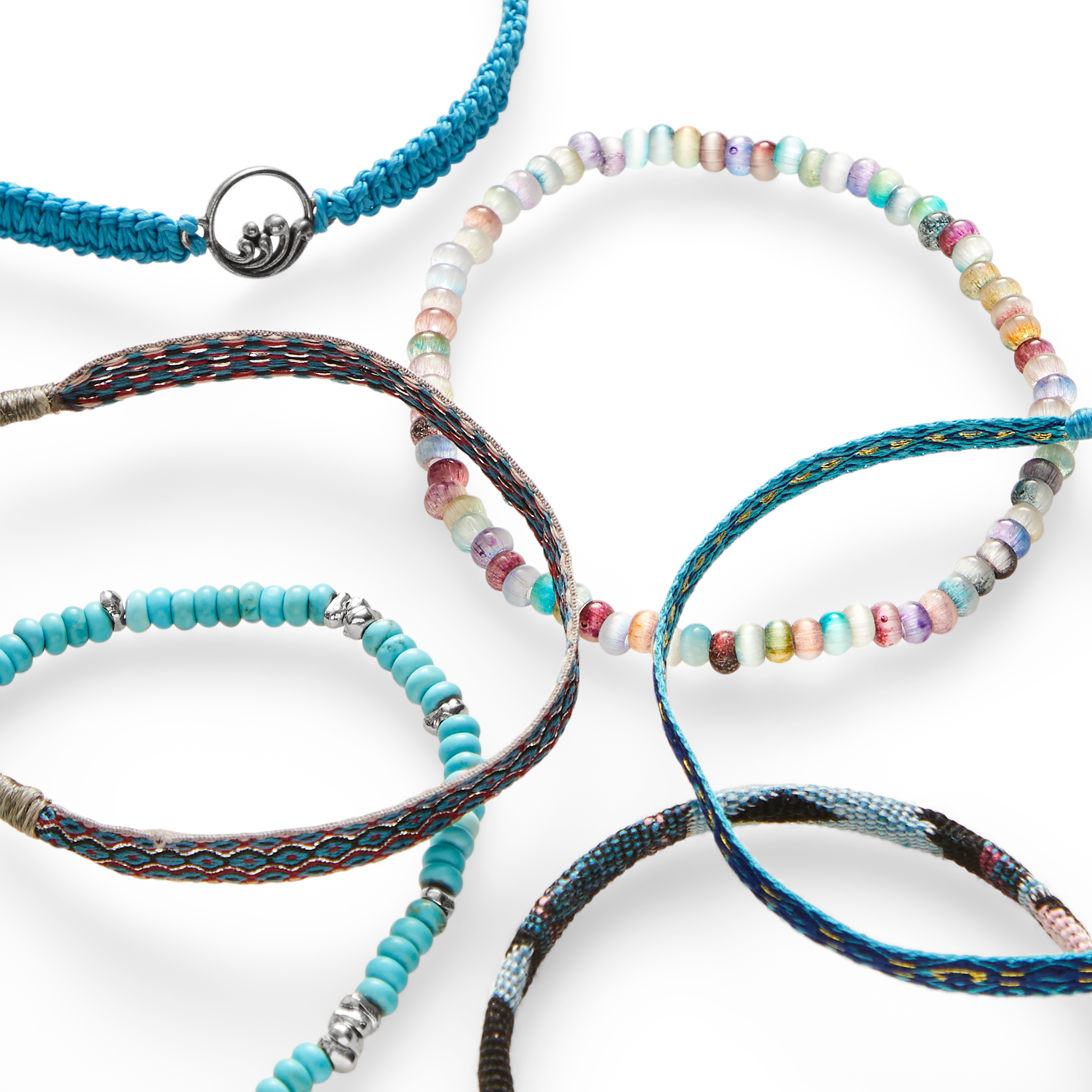 Amalfi | Agrigento conjunto de 6 pulseras azul mar - 2