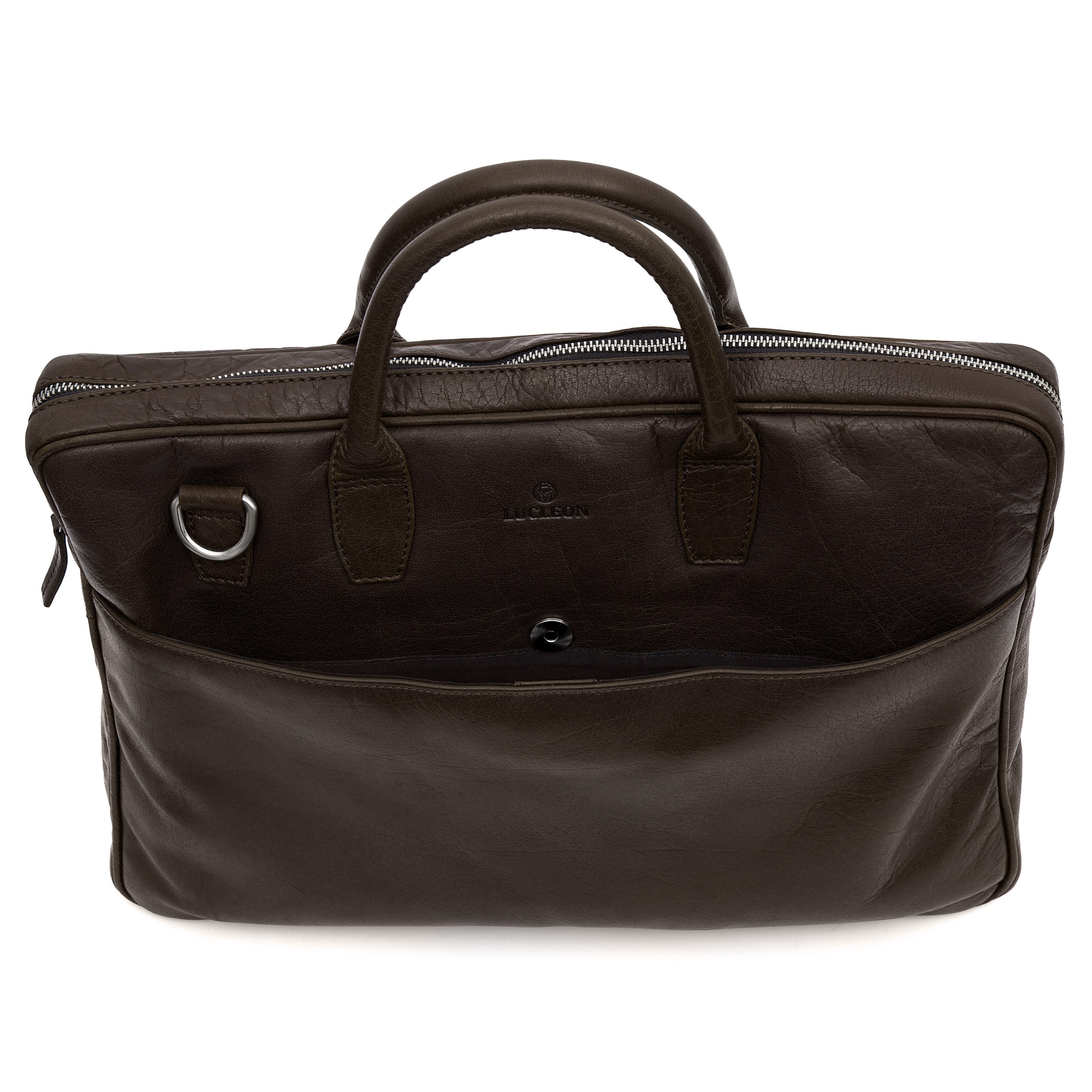 Καφέ Δερμάτινη Τσάντα Laptop Montreal Slim 15" Executive - 11