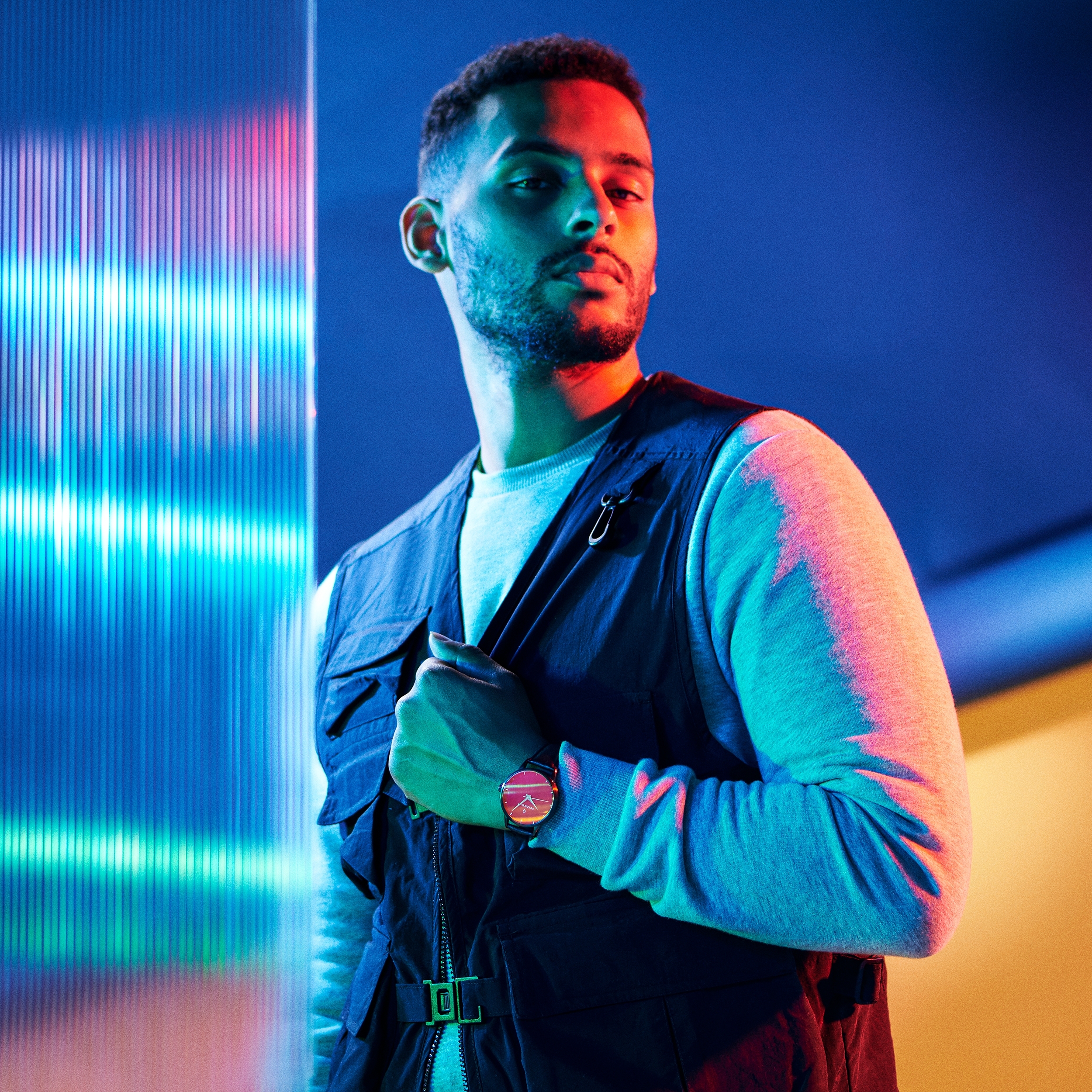 Onknown | Rote Glas-Edelstahl-Uhr - 4