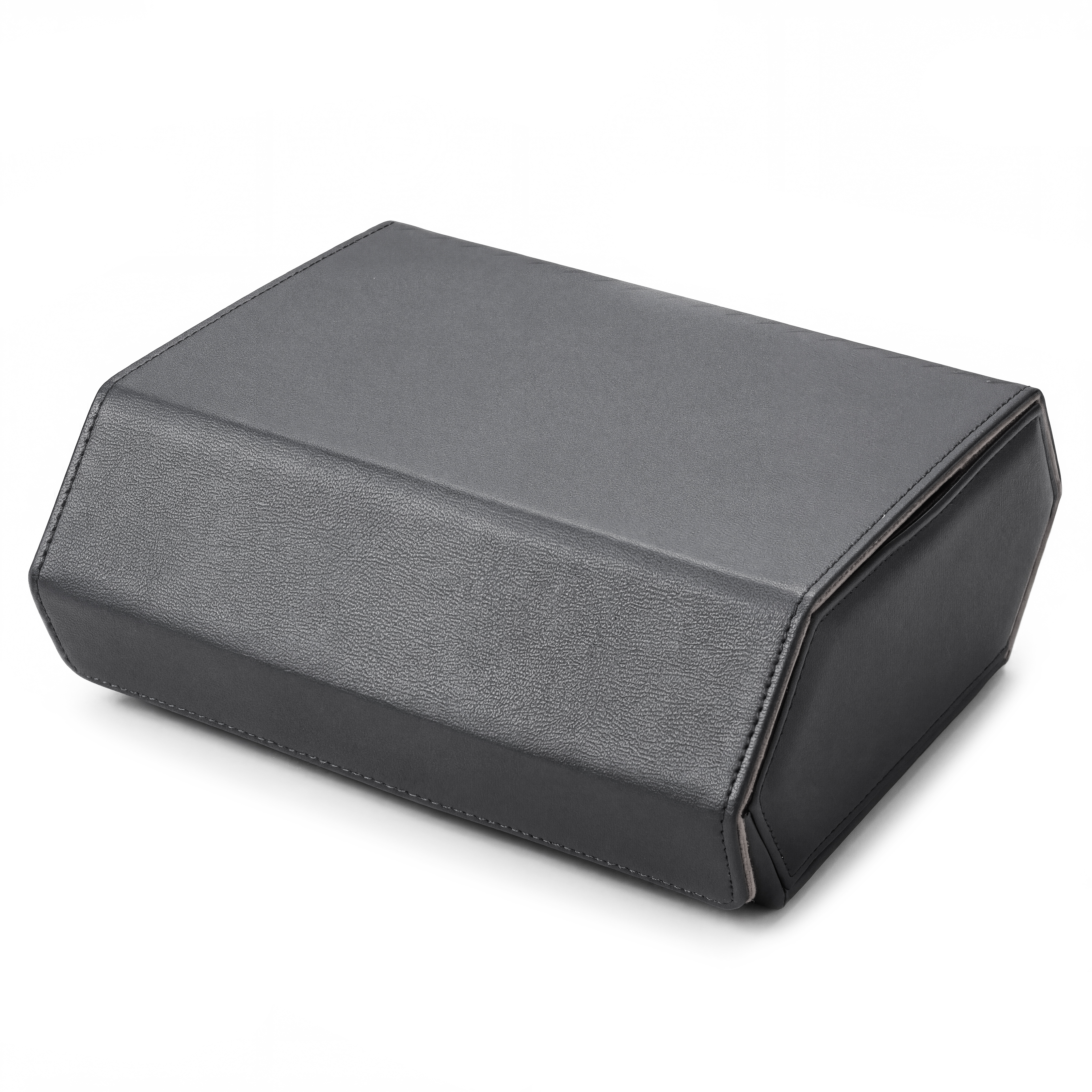 Hexa | Black & Grey Faux Leather Hexagonal Watch Box - 6 Watches