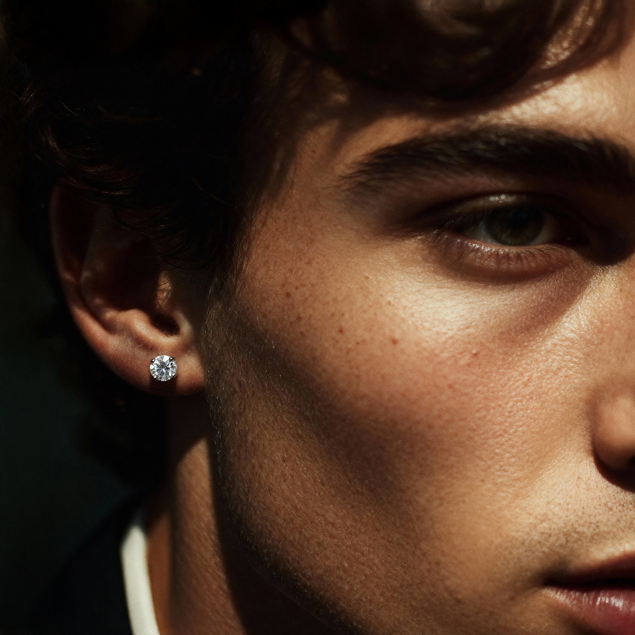 6 mm Silver-Tone Round Zirconia Earring - 2