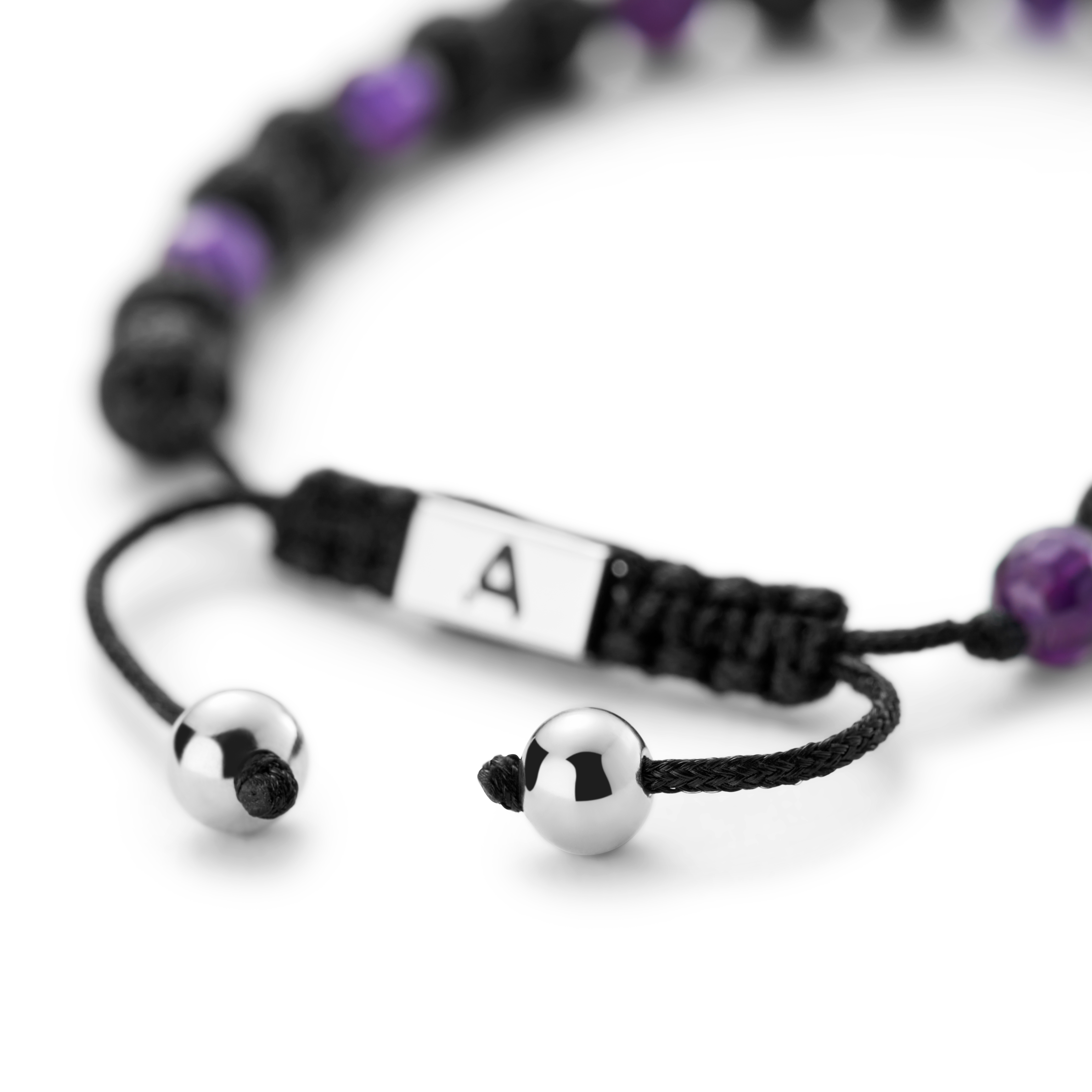 Armband Lava & Amethyst 6mm Sanatio  - 6