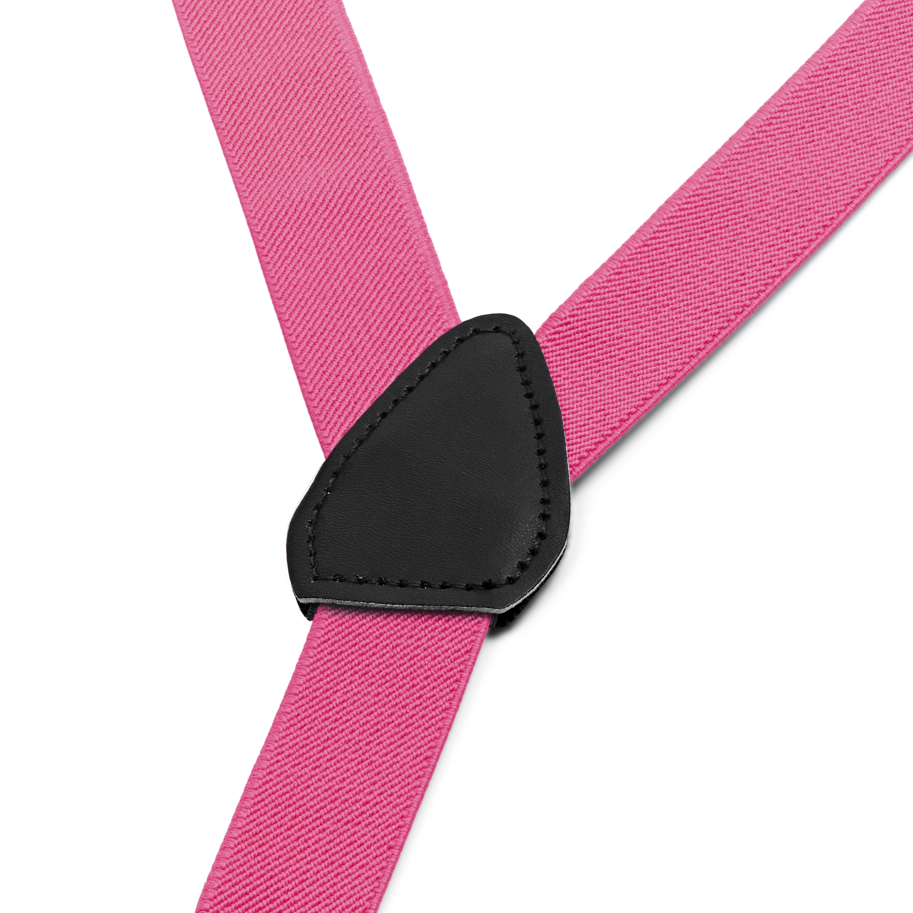 Fuchsia Slim Clip-On Suspenders  - 2