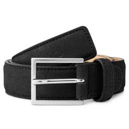 Padua | Black Nubuck Leather Belt