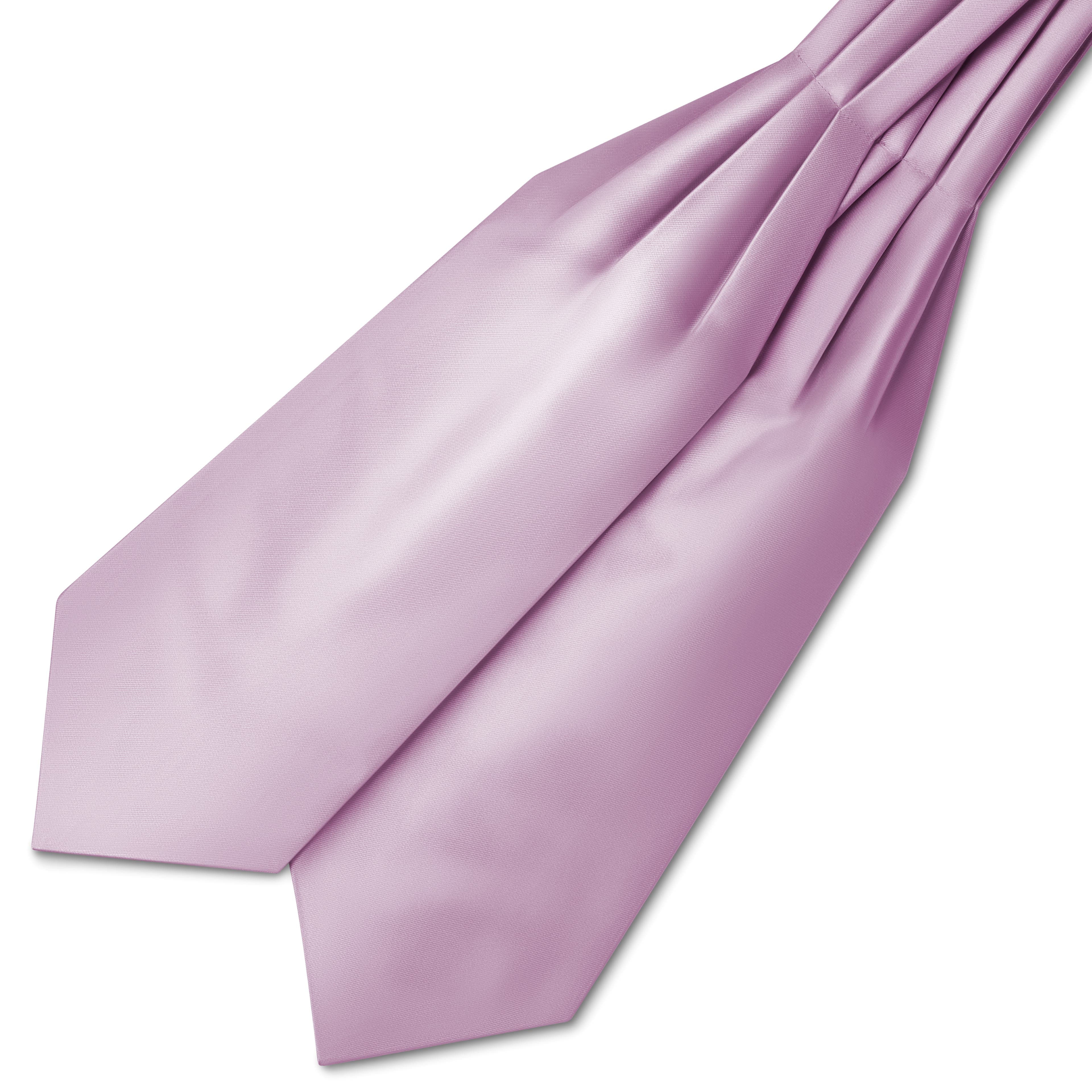 Cravate Ascot en satin violet clair