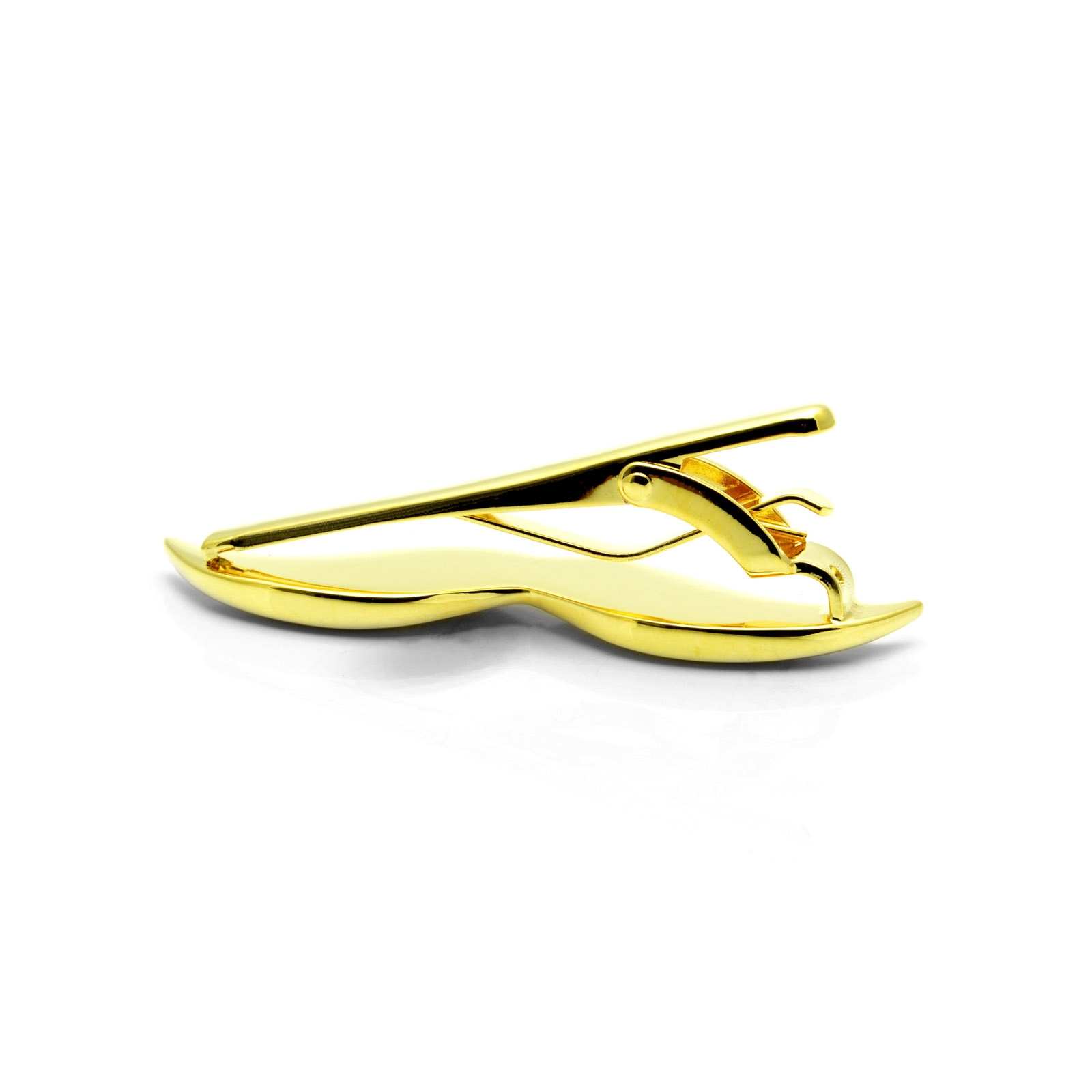 Gold-Tone Mustache Tie Clip - 4