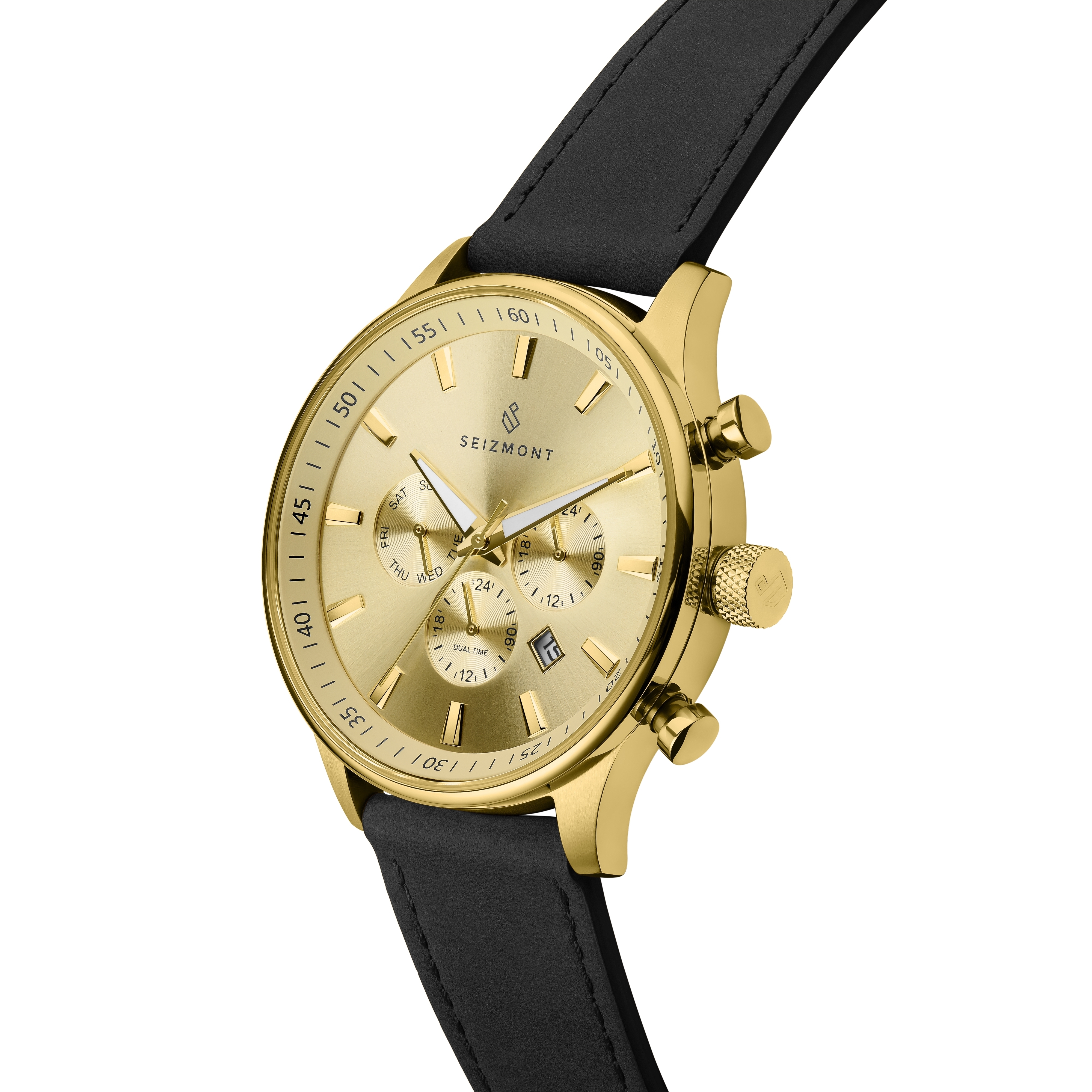 Goudkleurig & Zwart Troika Horloge - 2