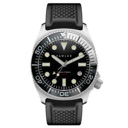 Alon | Czarny zegarek GMT do nurkowania ze stali nierdzewnej