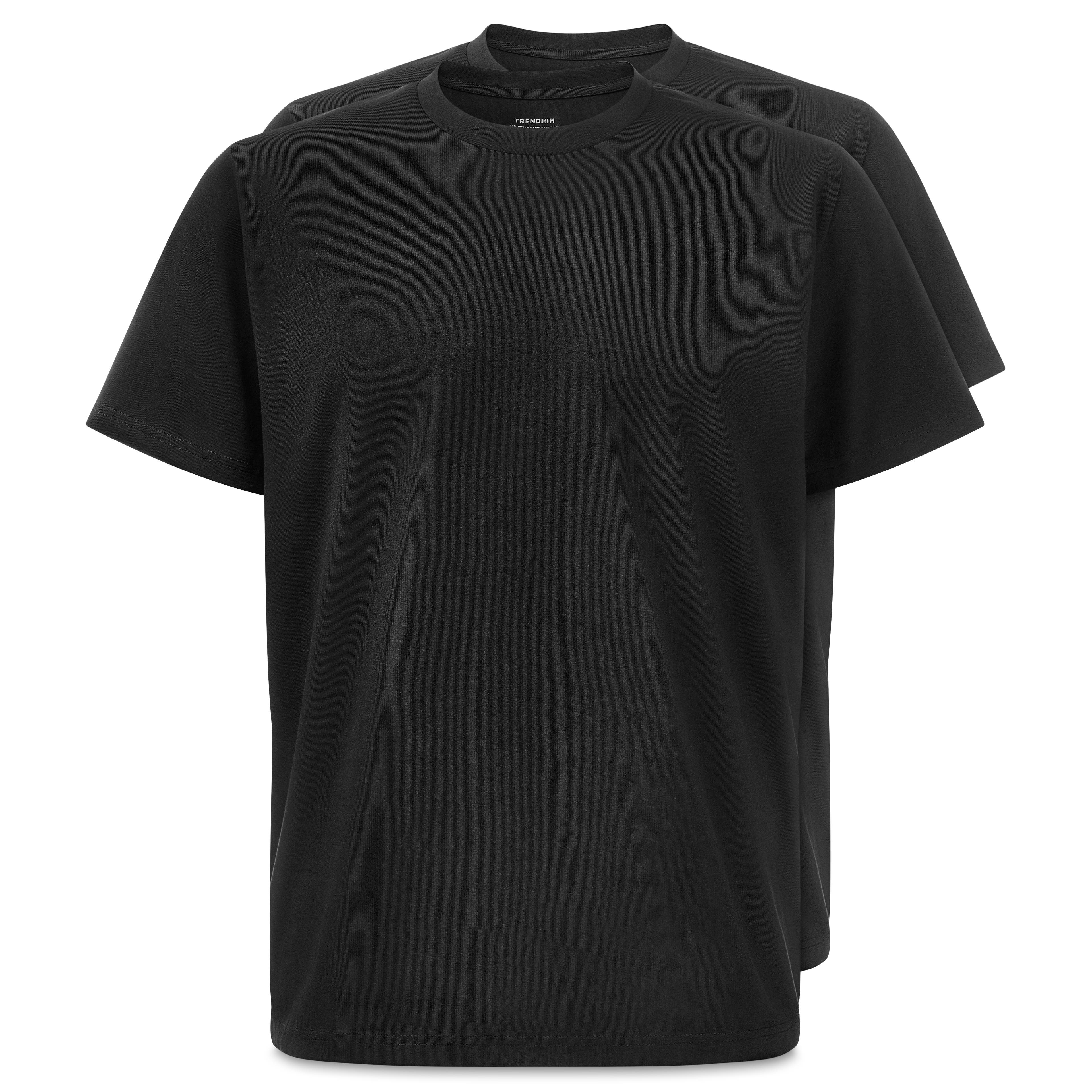 Large - FlexFeel | 2-Pack Black Cotton T-Shirts - 1
