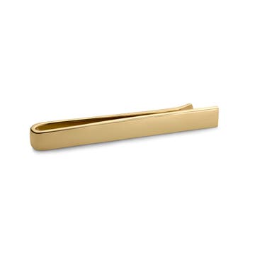 Round 14K Gold-Plated Sterling Silver Tie Bar Round 14K Gold-Plated Sterling Silver Tie Bar