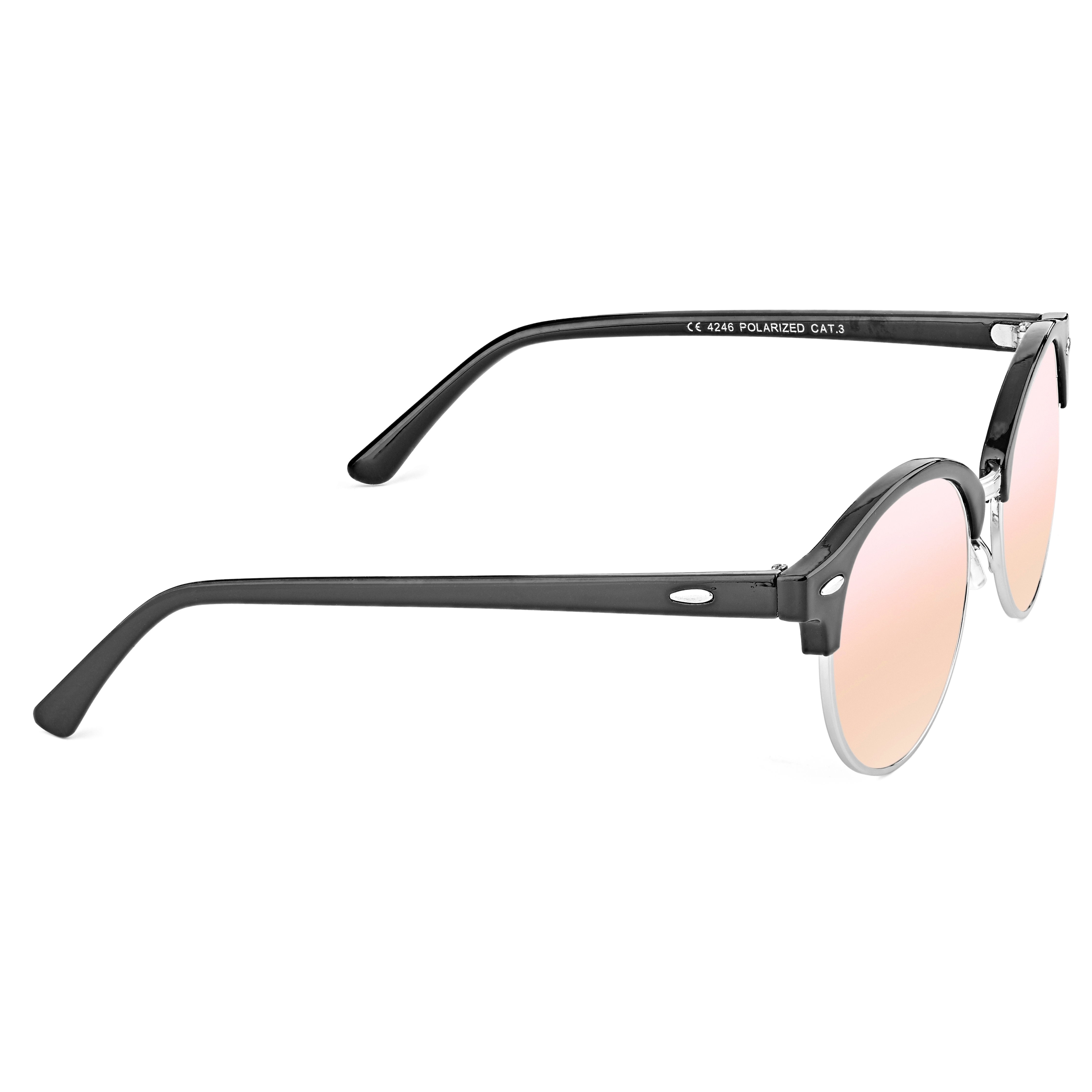 Svarta & Ljusrosa Polariserade Solglasögon - 3
