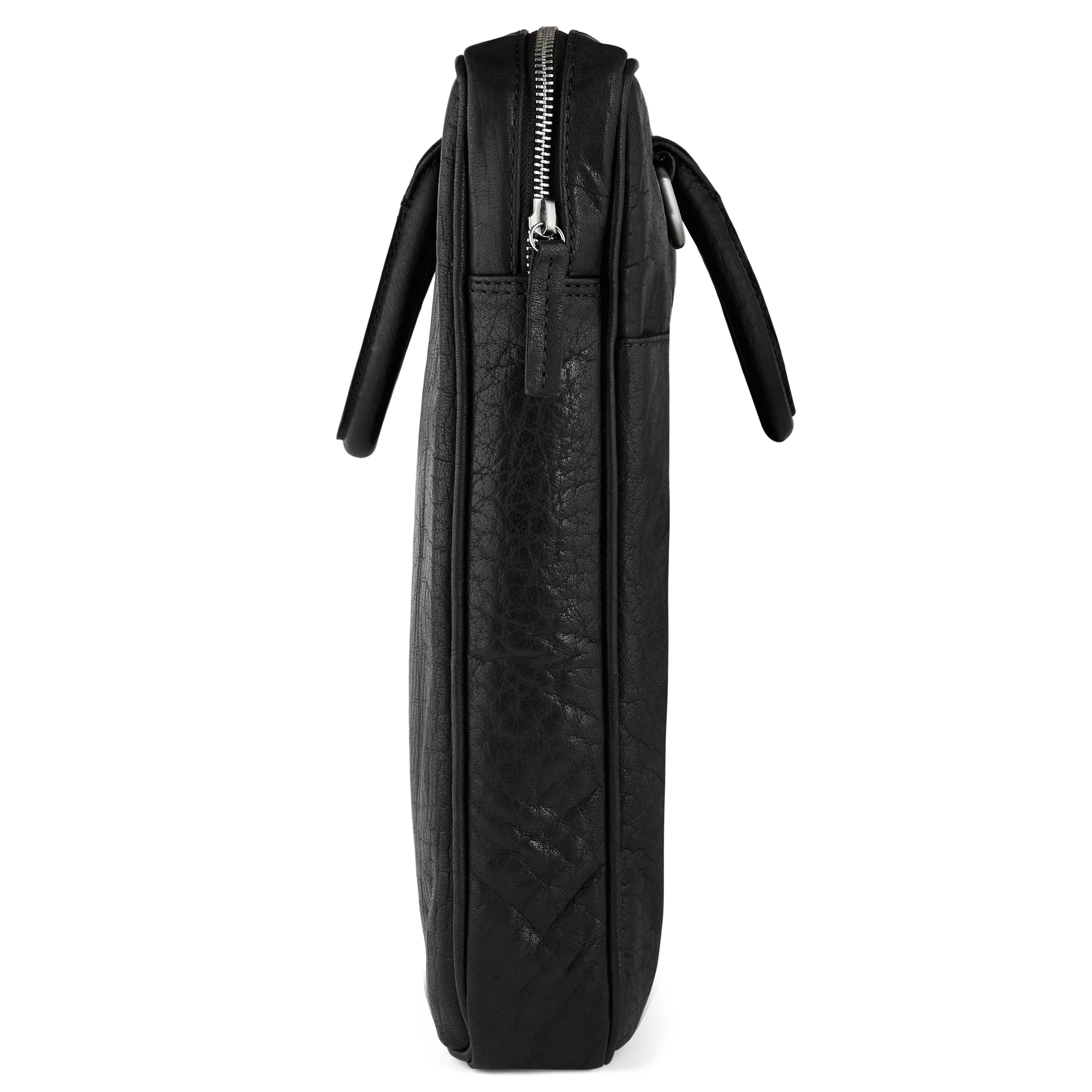 Montreal Dünne Schwarze Executive Ledertasche 17 Zoll - 4