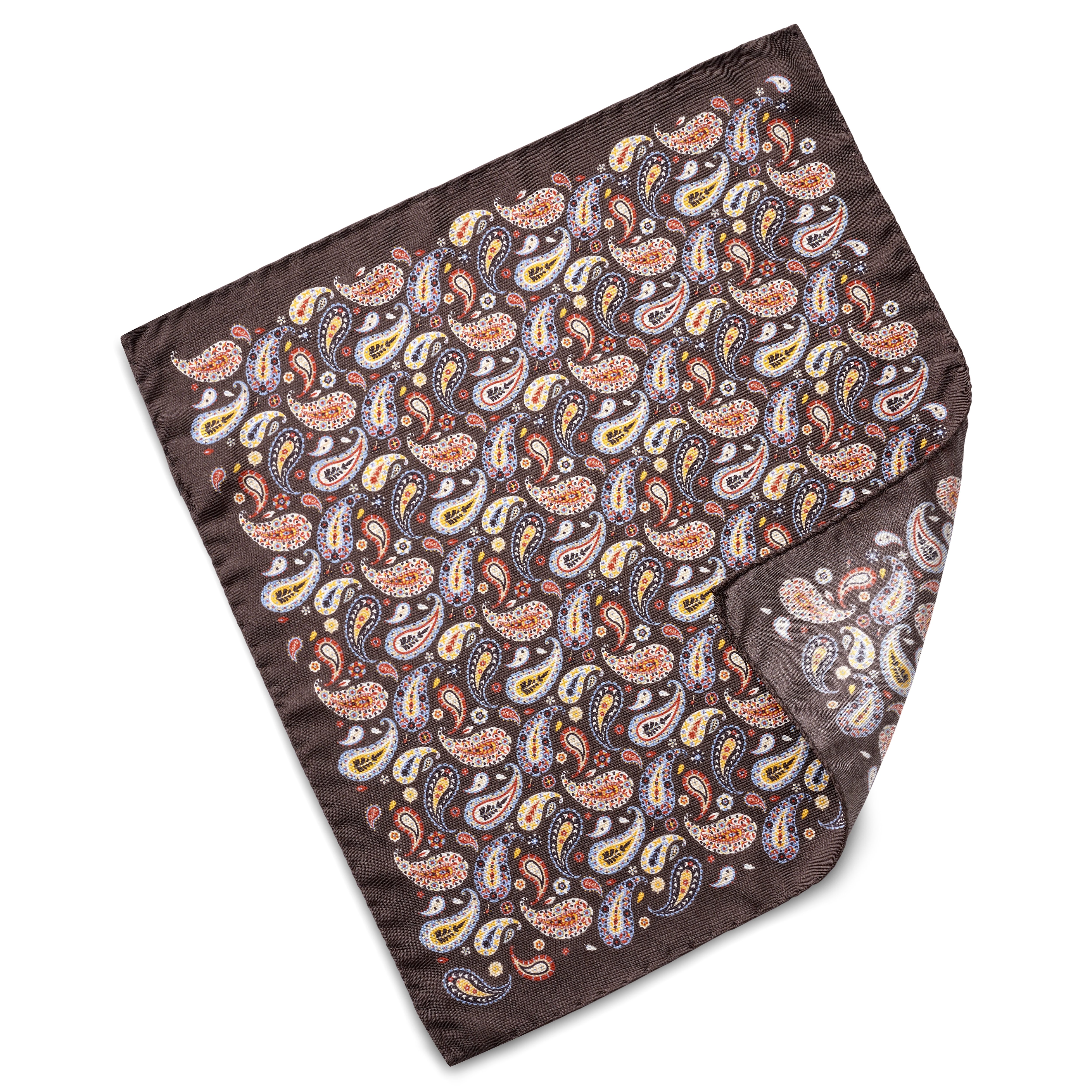 Virtuo | Burgundy Paisley Silk Pocket Square - 2
