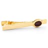 18k Gold Plated 925s Silver & Red Stone Tie Clip