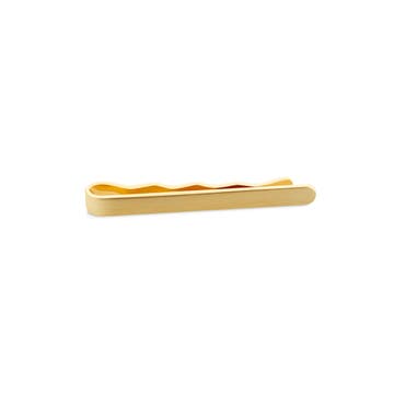Matte Gold-Tone 4 cm Rounded Tie Bar Matte Gold-Tone 4 cm Rounded Tie Bar