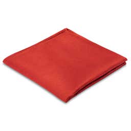 Червена кърпичка за сако от копринен туил