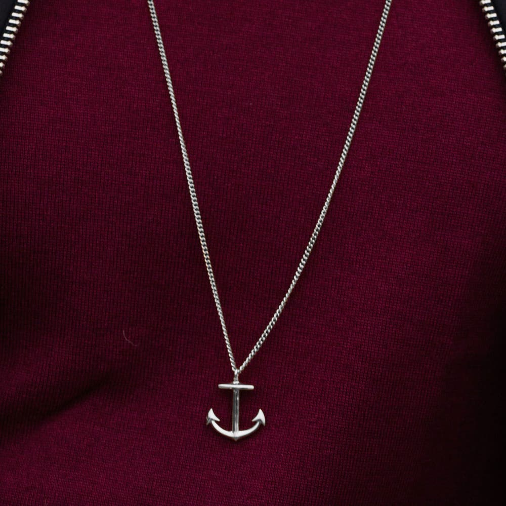 hover: Stainless Steel Anchor Iconic Necklace hover: Stainless Steel Anchor Iconic Necklace