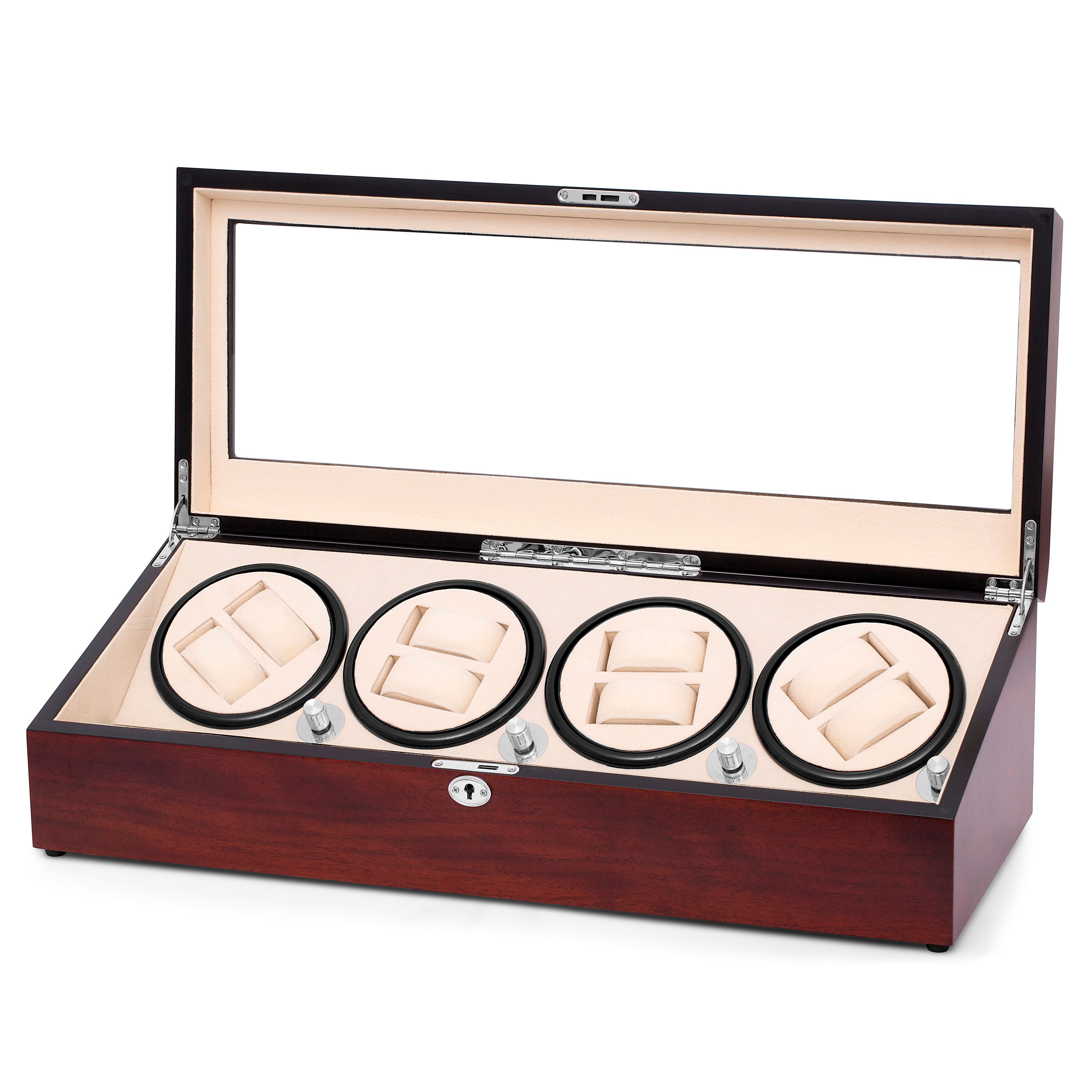 Kirsebærtre XL Klokkeopptrekker og Oppbevaringskasse - 20 Klokker - 2