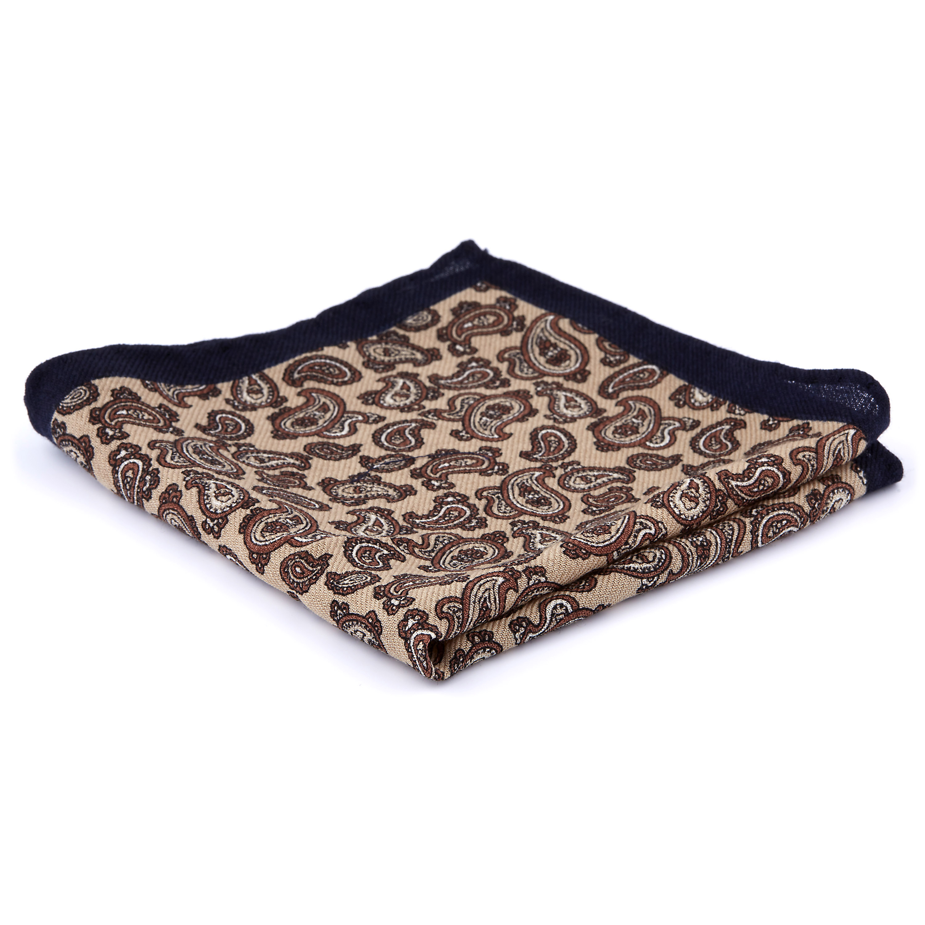 Marineblått og Brunt Ullommetørkle - 1