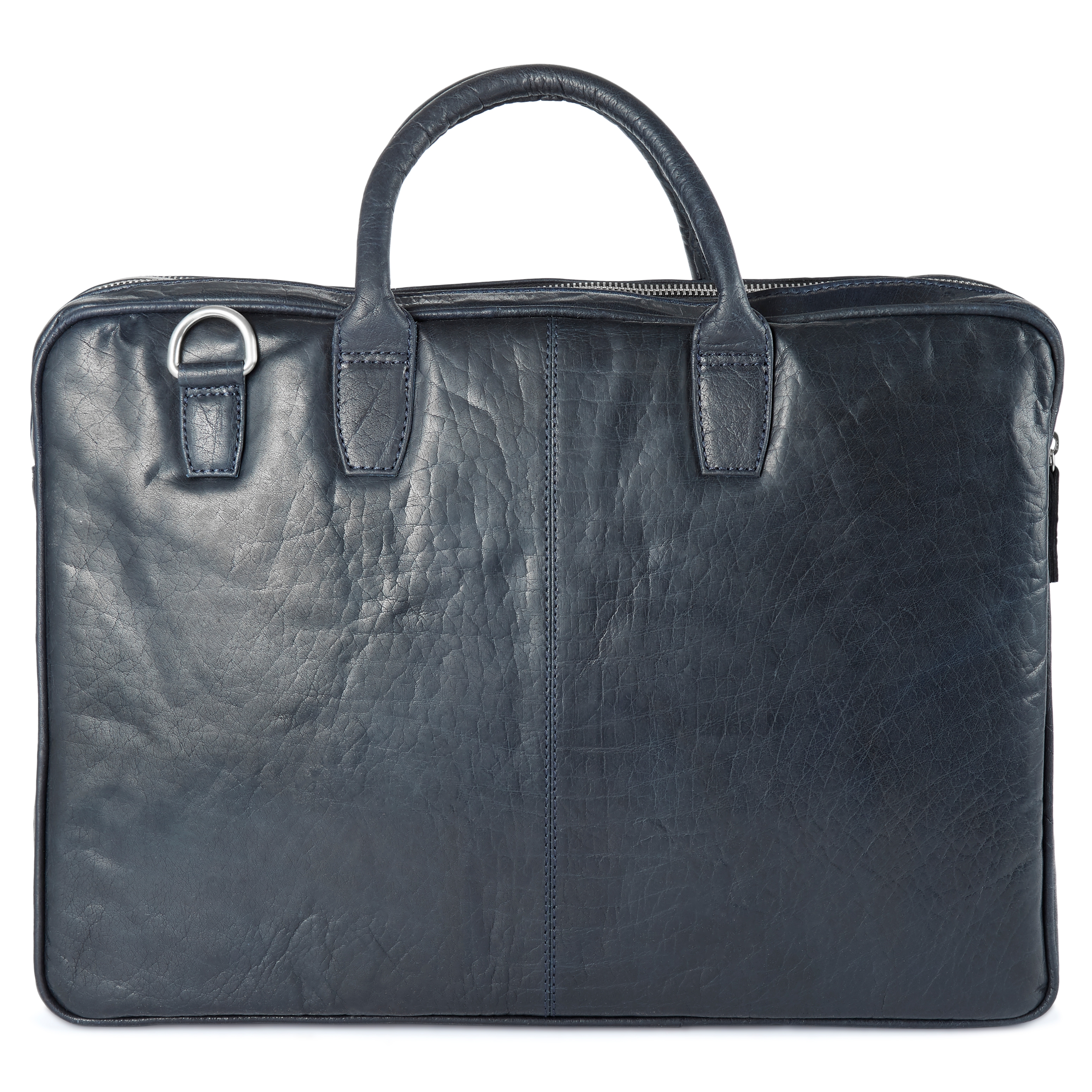 Montreal Marineblå Skinnveske med Dobbel Glidelås - 3