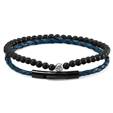Bracelet William 925 noir & bleu