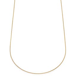 Essentials | 1 mm Gold-Tone Curved Box Chain Necklace