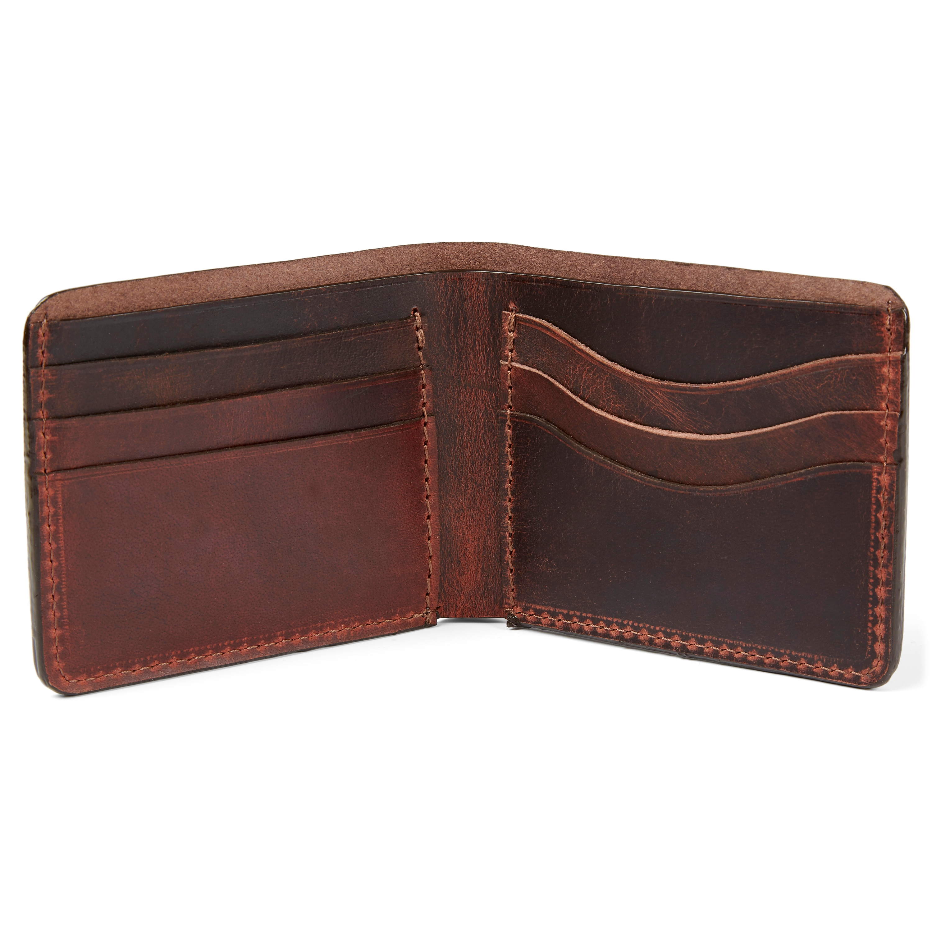 Brązowe etui na karty z prawdziwej skóry - 2