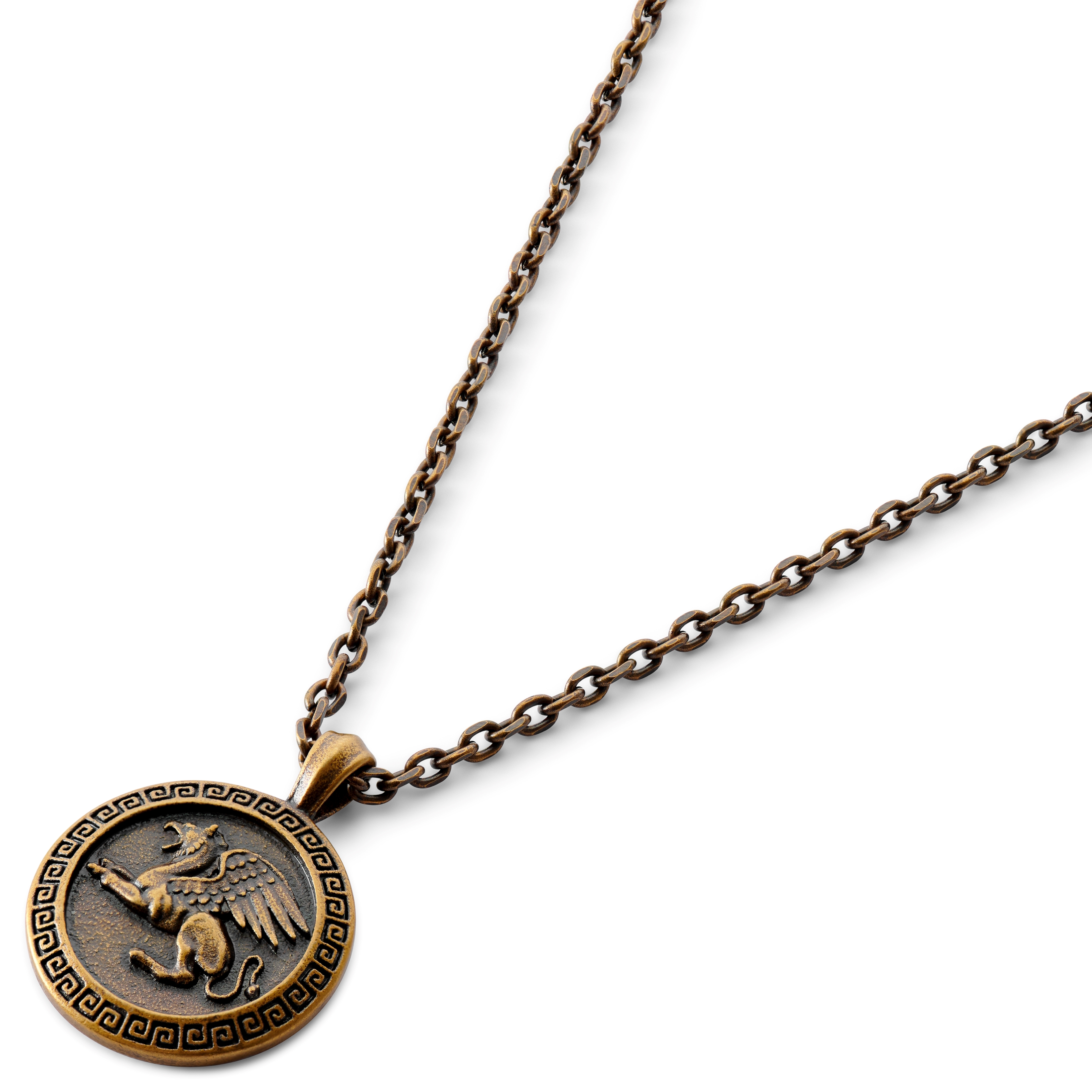 Obelius | Vintage kullanvärinen Griffin Tondo- kaulakoru - 5