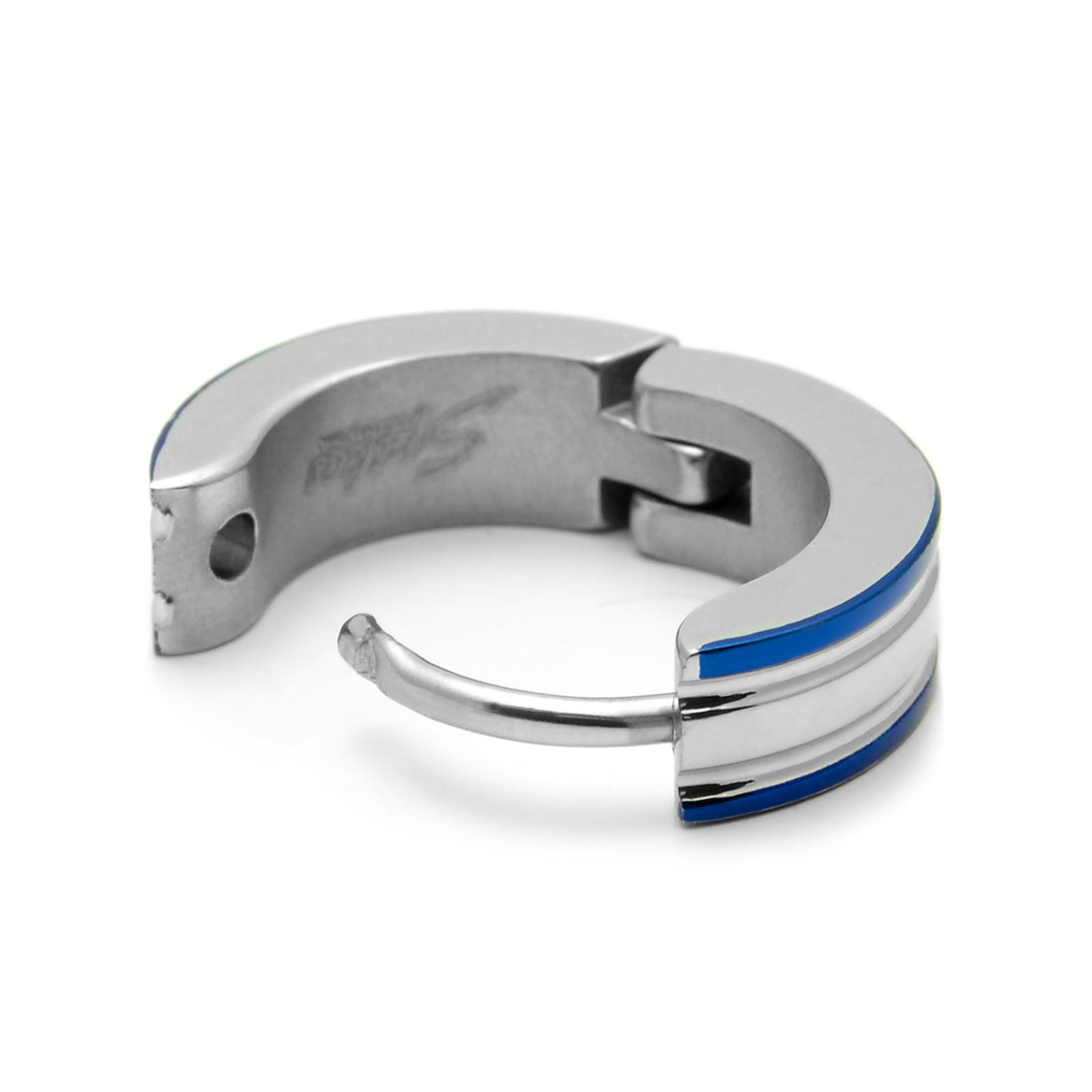 Sentio | Modro-srebrni kirurški jekleni obroček - 3