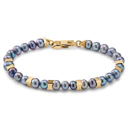 Ocata | Bracelet doré avec perles de Tahiti
