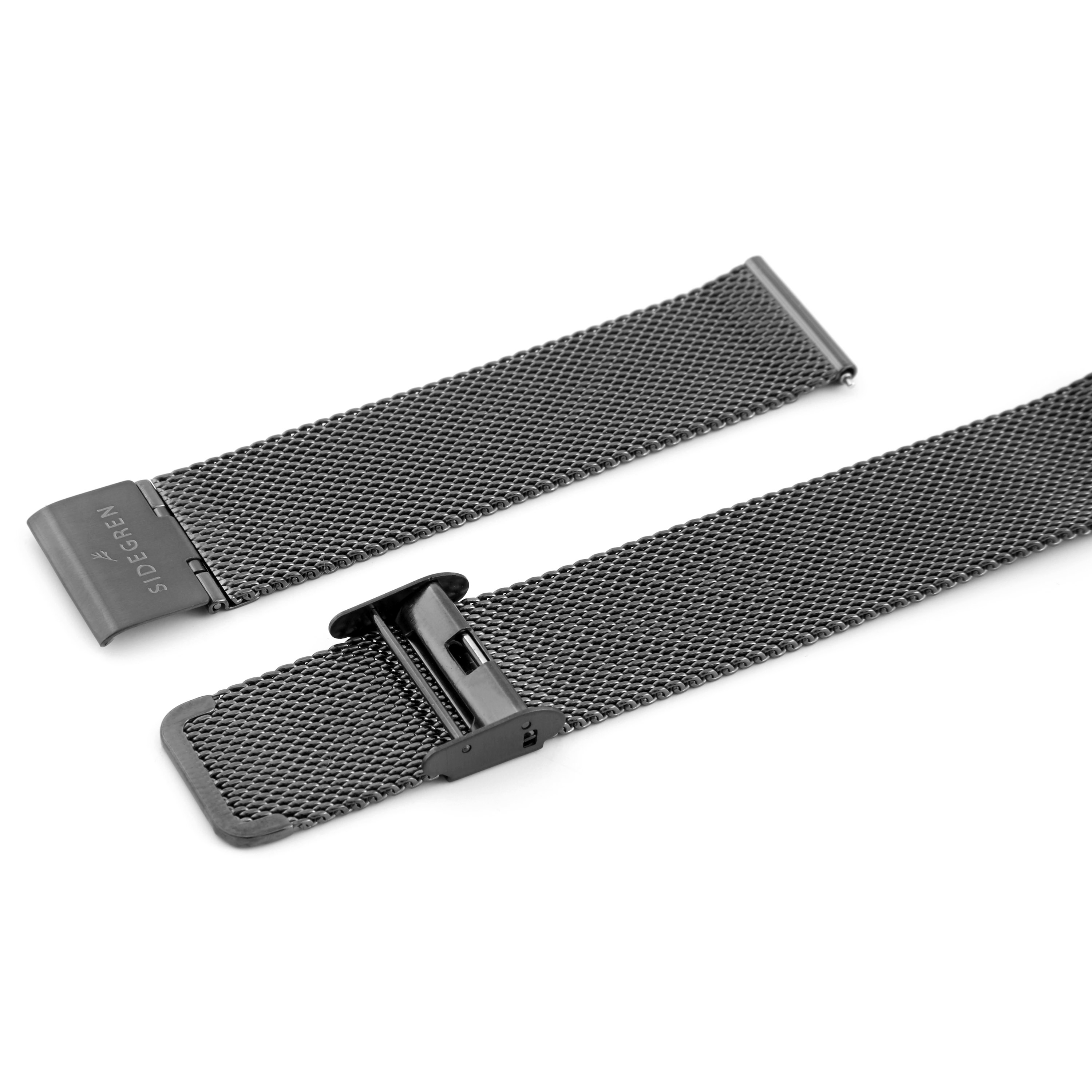Čelični mrežasti remen za sat - pepeljasto siva kopča - 2